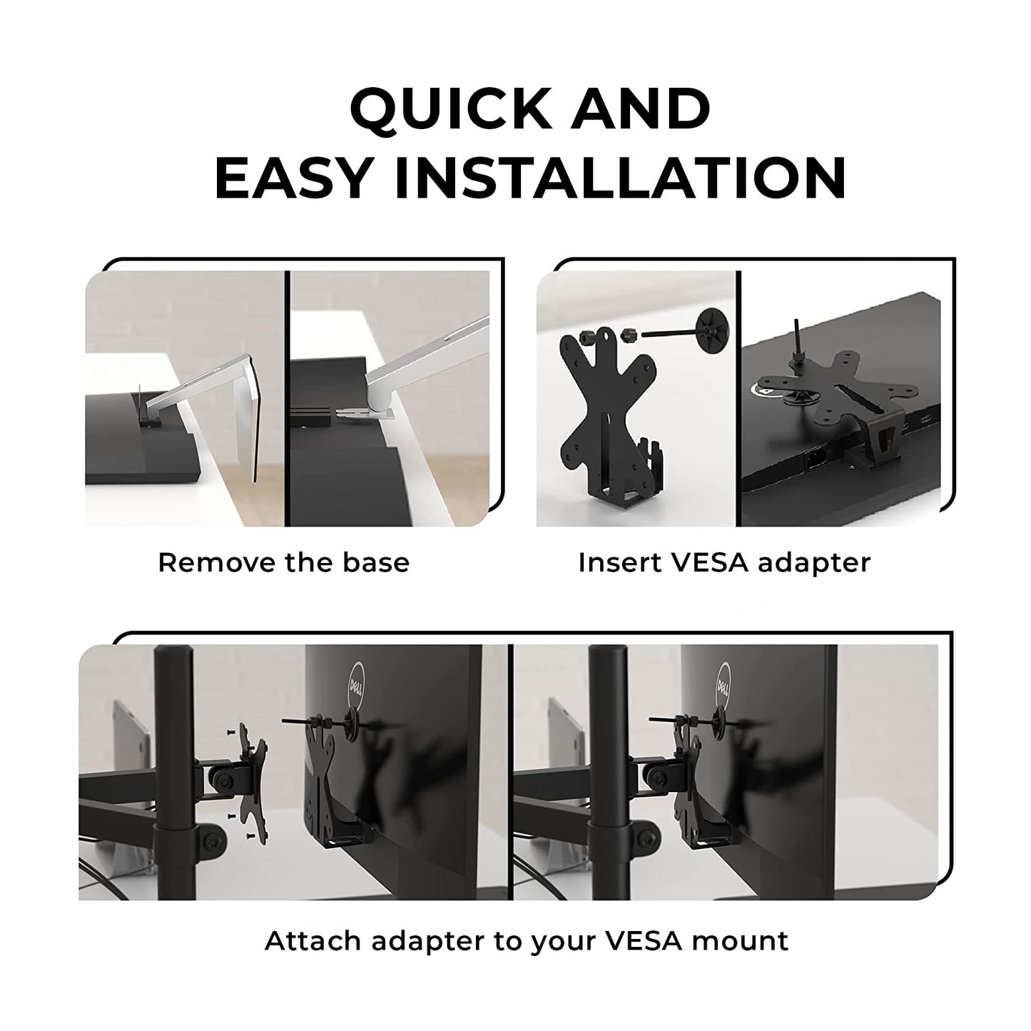 HumanCentric VESA Mount Adapter Compatible with Dell Monitors S2318H, S2318HN, S2318HX, S2318NX, S2319H, S2319HN, S2218H, S2319NX, S2418HN, S2418HX, S2418NX, S2419H, S2419HN, S2419NX and More