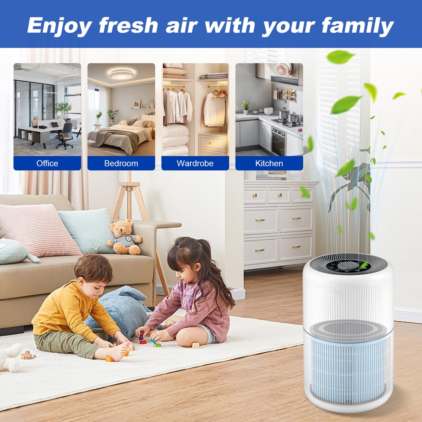 AP1001 Replacement Filters Compatible with AIRTOK Air Purifier - AP1001 5-Layer Purification System H13 True HEPA Filter, 2Pack