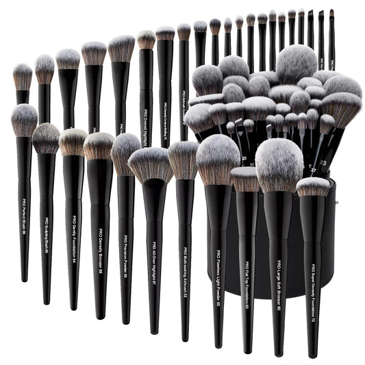Bueart Design 32Pcs Pro Grade Makeup Brushes Set with Extra large Holder Premium Ultra Soft Bristle,High Elastic Vegan Cruelty-free Synthetic Hair