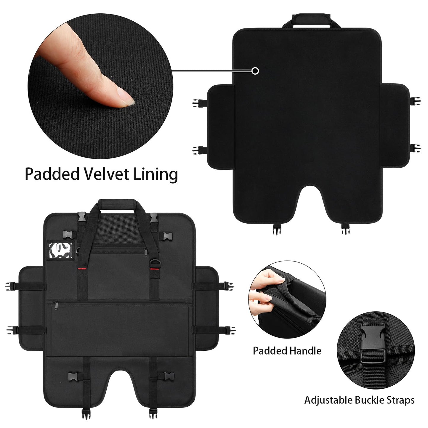 Monitor Carrying Case, Monitor Travel Case for 27" LCD Screens and Monitors, Protective Monitor Bag Computer Monitor Dust Covers with Padded Velvet Lining & Adjustable Shoulder Strap