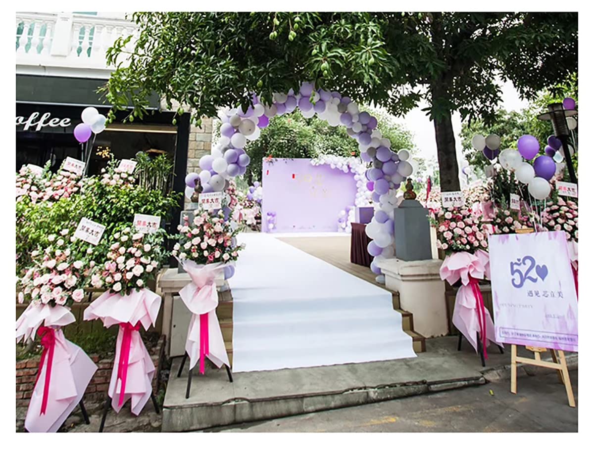 Aisle Runners Wedding Accessories White Aisle Runner Carpet Rugs for Step and Repeat Display, Ceremony Parties and Events Indoor or Outdoor Decoration 36 Inch Wide x 30 feet Long