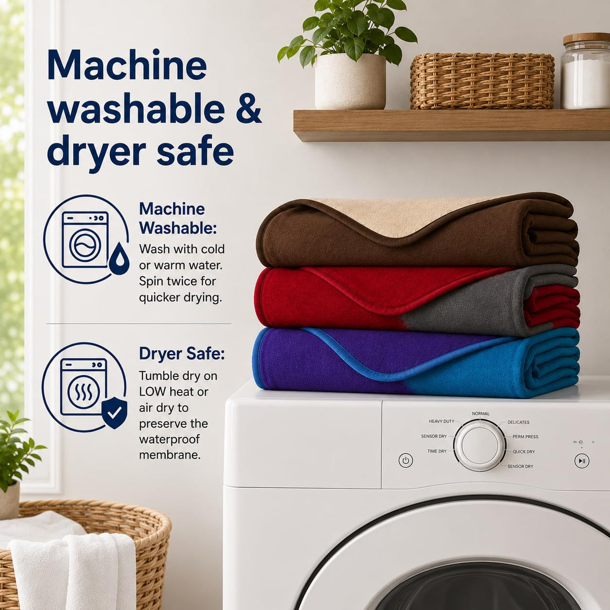 The Original Good Time Waterproof Blanket -Red/Gray 100% Leakproof Discreet Furniture Protection for Messy Moments, Pets and Spills -Cozy Soft Machine Washable Fleece -MidSize 60x40