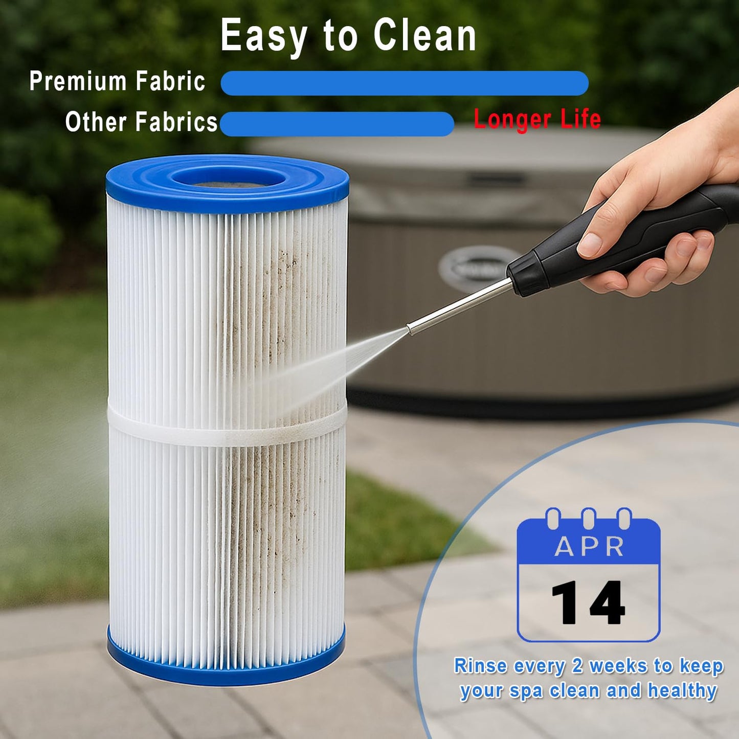 FC-2390 Spa Filter Replaces Pleatco PRB50-IN,PRB50IN,Unicel C-4950 Filter,Guardian 413-212-02,373045,Jacuzzi J210/J220/J235/J245/J275,03FIL1600,373045,17-2380,5X13 Drop in Hot Tub,2 Pack