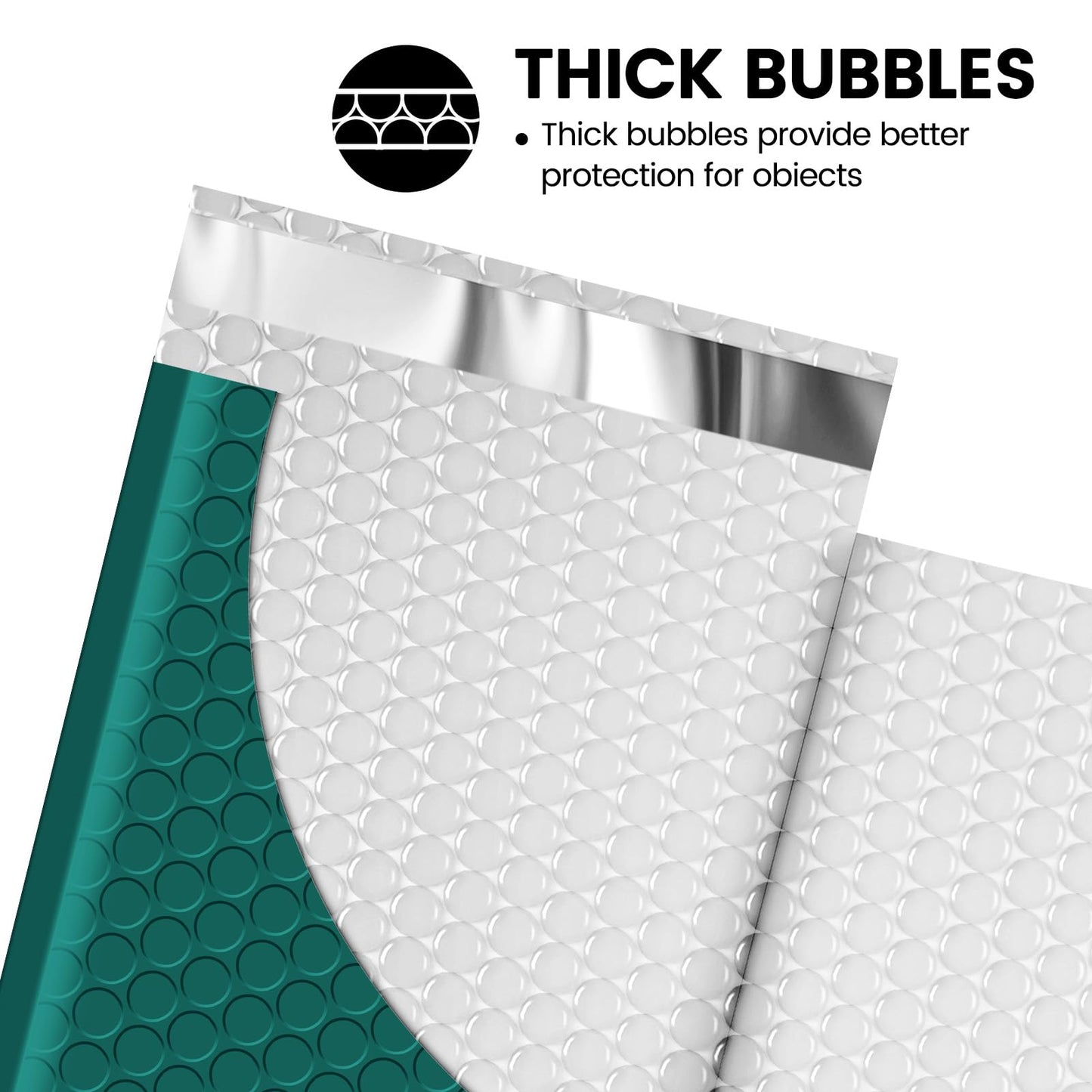Fuxury Bubble Mailers 4x8" 200 Pack Self Seal Bubble Envelopes Padded Mailers Usable Size 4x7" Forest Green Padded Envelopes for Small Business Envelope Mailers