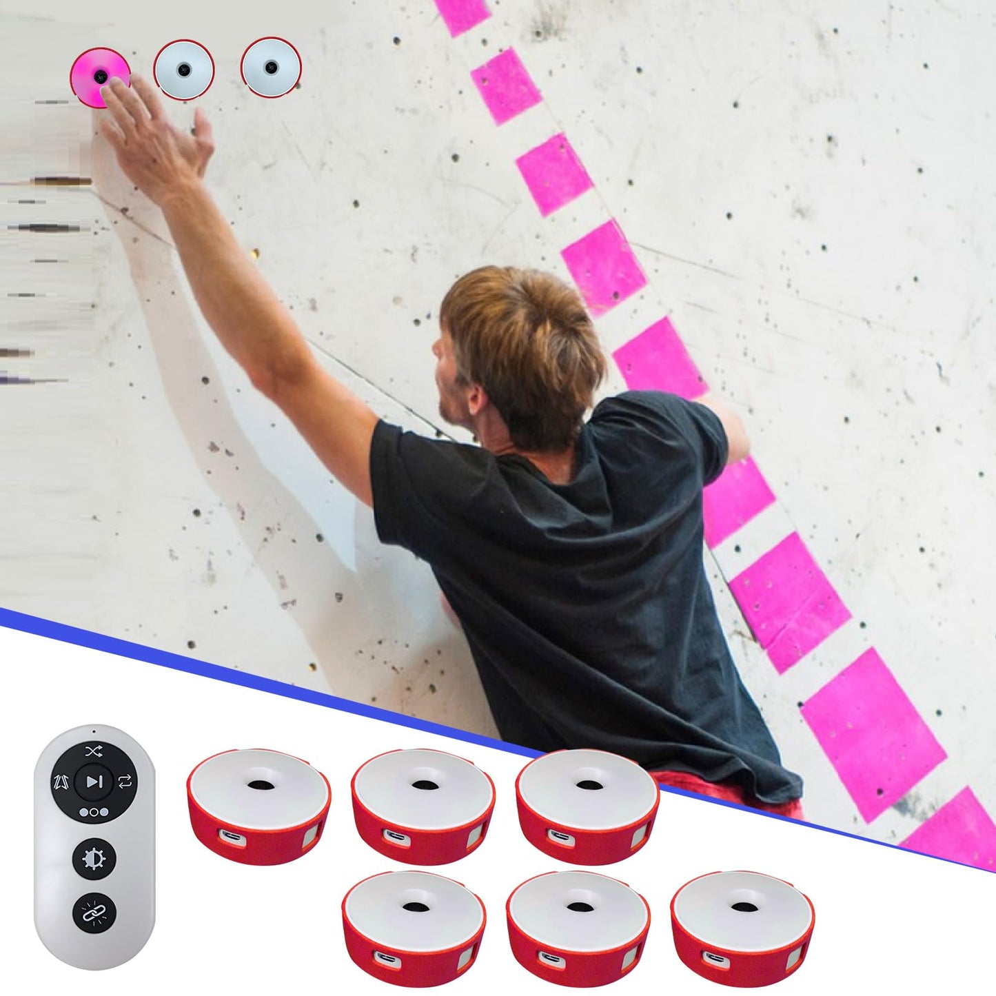 3Pcs/Pk Agile Reaction Training Lamp Set, Reaction Training Light Speed Agile Reaction Light Equipment Quick Reaction Lights Enhancing Speed and Agility Tools