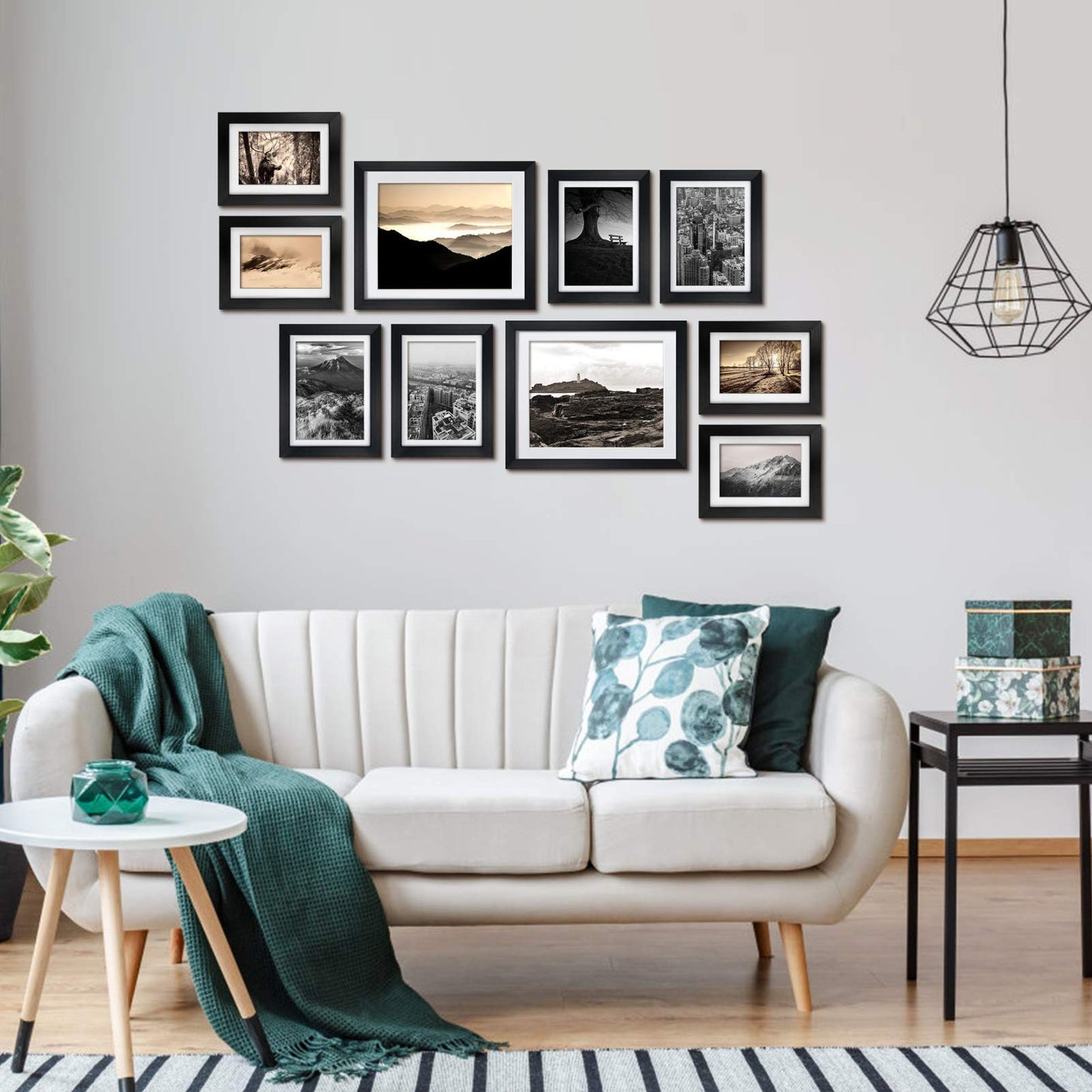 Giftgarden Multi Picture Frames Set, Black Photo Frame for Multiple Photos, Matted, 10 Pcs, Two 8x10, Four 4x6, Four 5x7