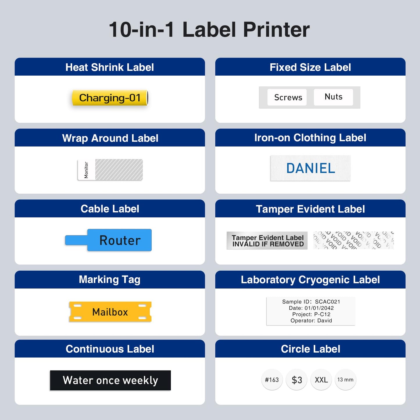 SUPVAN G15M Mini Portable Label Maker Machine with Heat Shrink Tube, Rechargeable 1200mAh Battery Thermal Transfer Printer, Compatible with Multi-Type Label, Home, Garage, Office & Outdoor