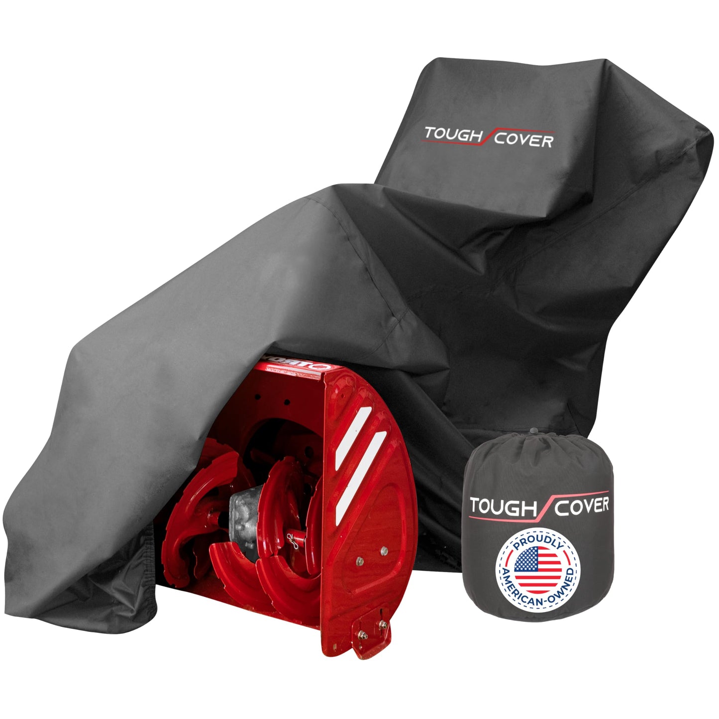 Tough Cover Snow Blower Premium Cover Heavy Duty 600D Marine Grade Fabric, Universal Fit Snow Blower Cover, Covers Snow Blowers Against Water, UV, Wind, Outdoor Protection (Black)