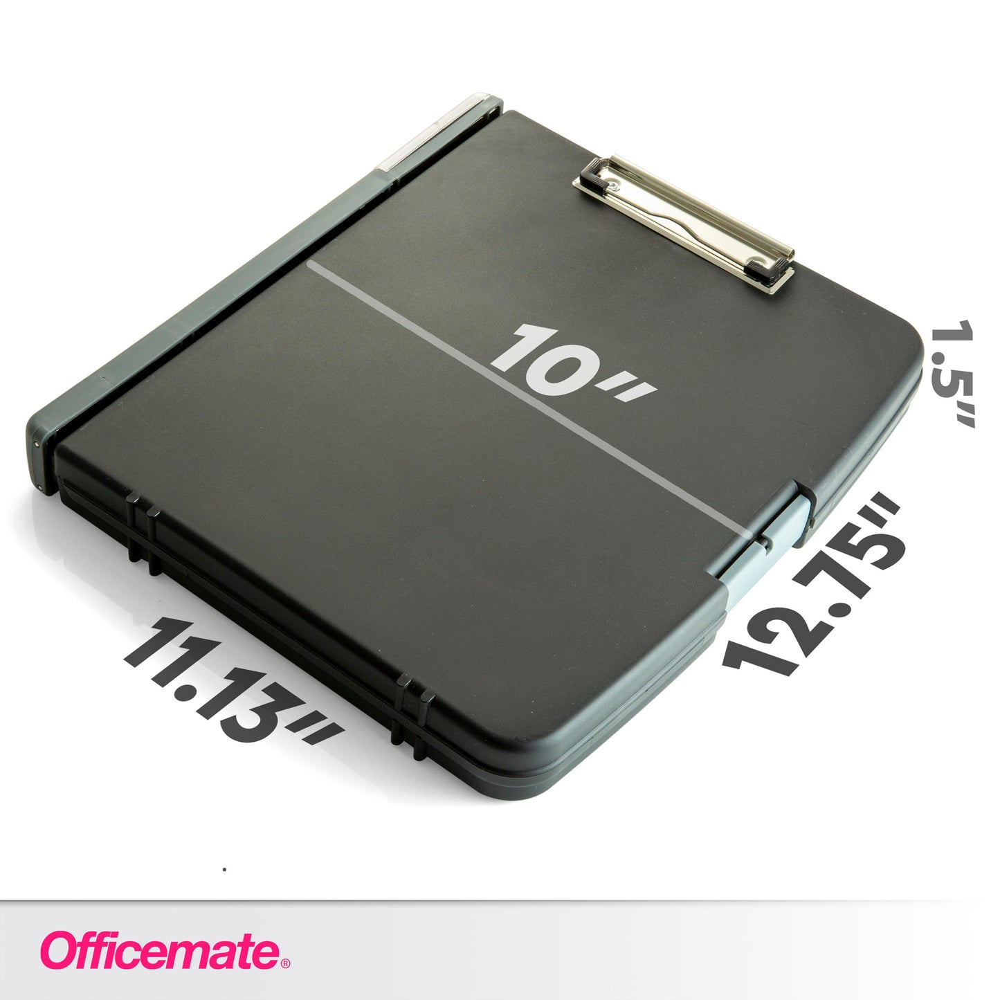 Officemate Ringbinder Clipboard Storage Box, Charcoal (83309)