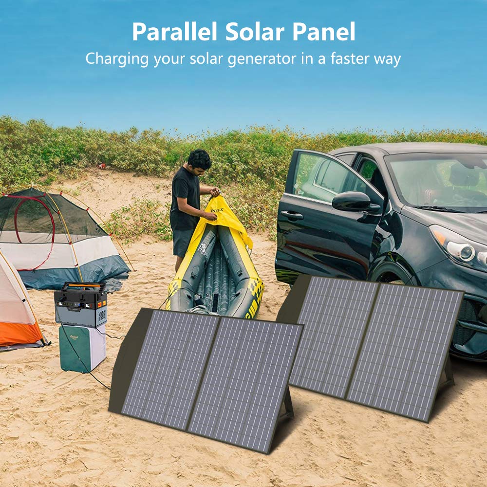 ALLPOWERS Foldable Solar Panel 100W, Portable Solar Panel kit for Portable Power Station, Solar Generator, Outdoor Foldable Solar Charger for Camping, Laptops, Motorhome, Caravan