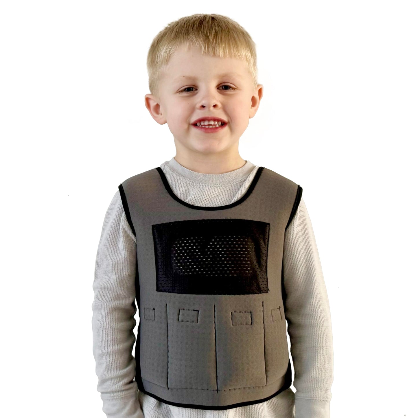 Weighted Compression Vest for Kids With Sensory Issues, Autism, ADHD - Adjustable With 6 Removable Weights (Large, Ages 10+)