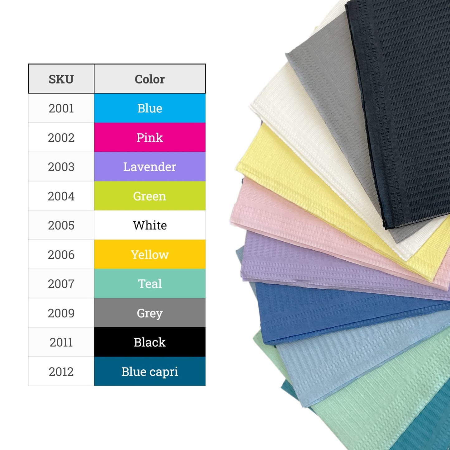 [500 Pack] Aurelia Extra Absorbent Disposable Dental Bibs Without Glue - Patient Bib for Dental & Medical Offices, Make Up Artists and Nail Salons (500 Bibs, Green)