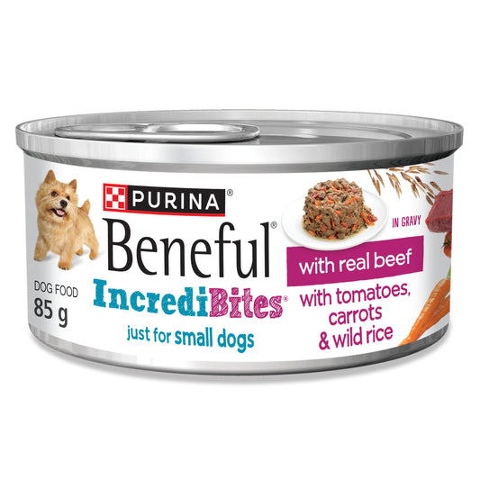 Beneful Incredibites Wet Dog Food, in Gravy with Real Beef - 85 g Can (24 Pack)