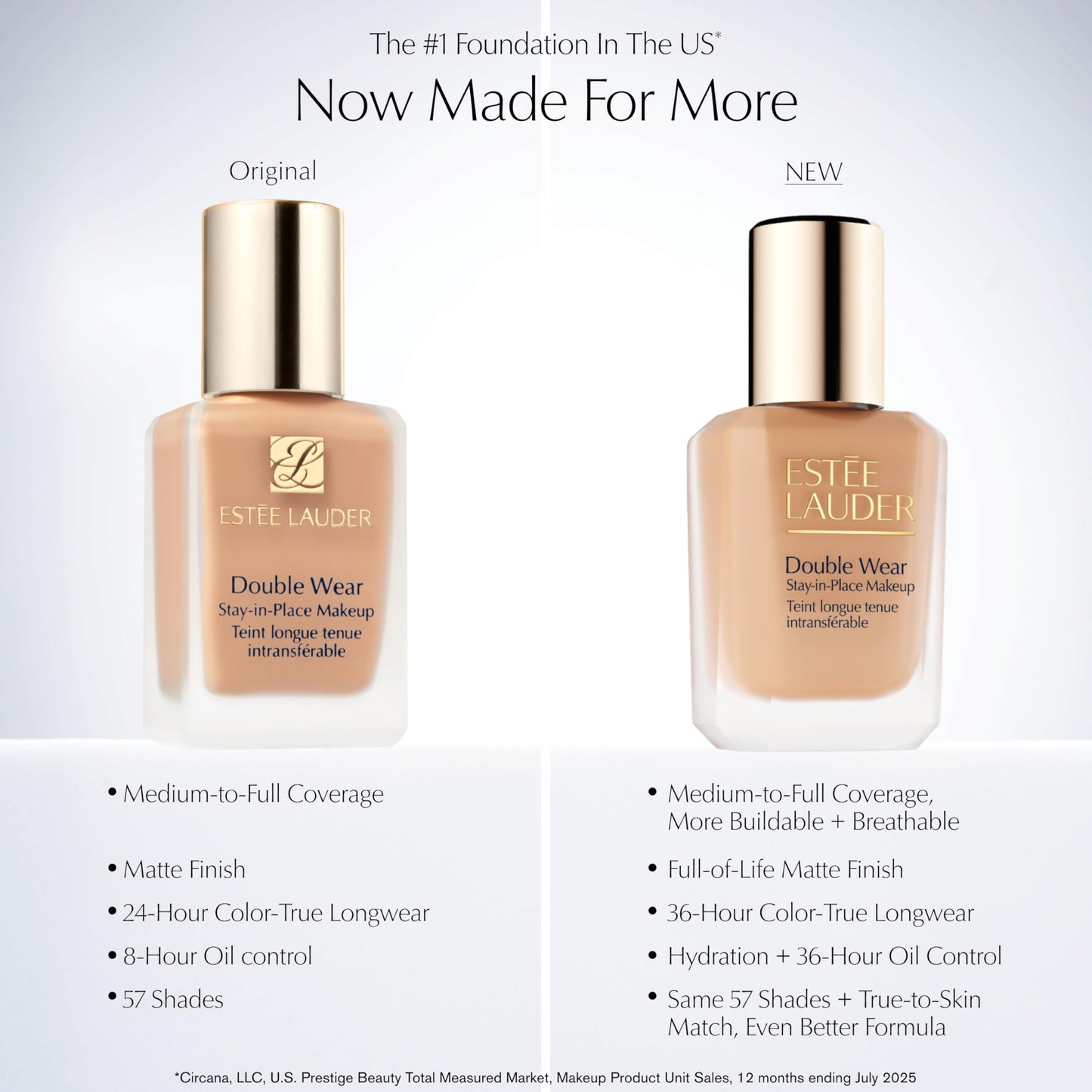 Estée Lauder Double Wear Stay-in-Place 24-Hour Long-Wear Matte Foundation, 30 ml, 3W2 Cashew