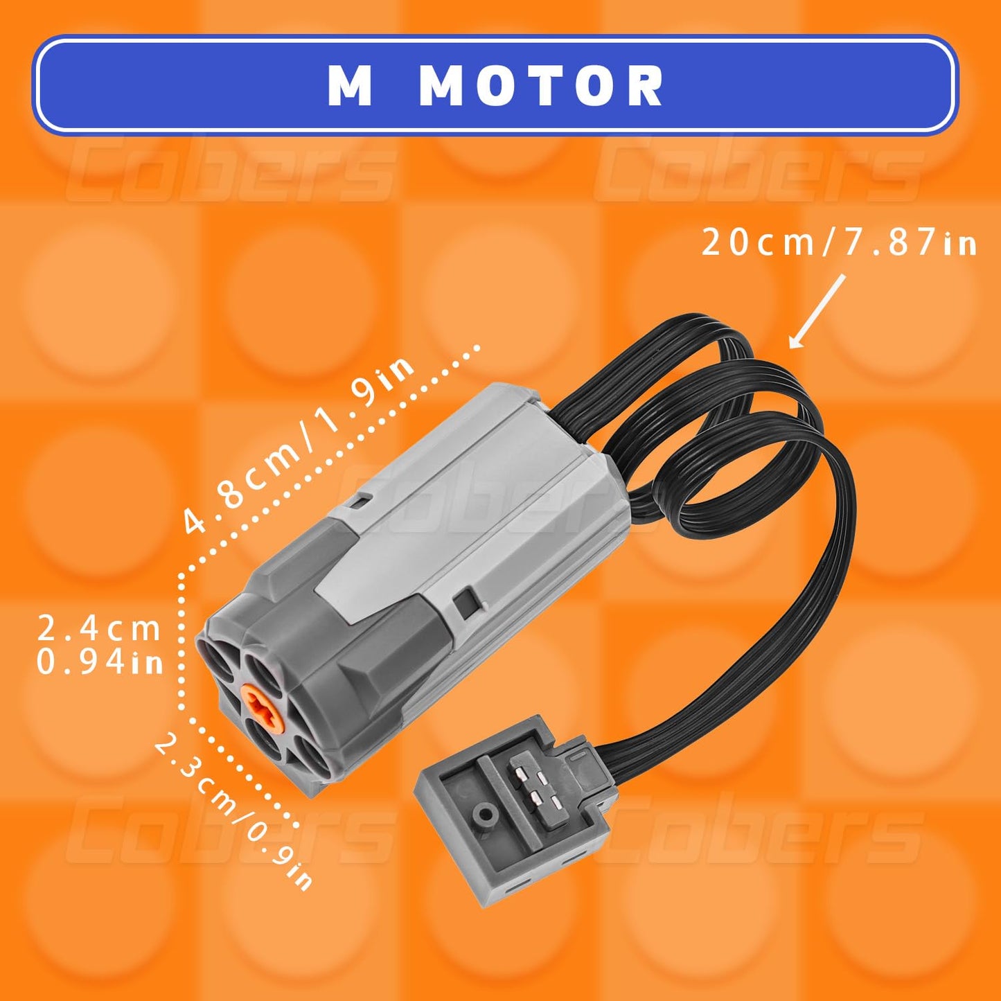 Cobers 9Pcs Power-Function Kits Set Compatible with Major Brand Technic-Parts Motor-Set IR Receiver Adjustable Speed Remote-Control AA Battery Box Switch Light Extension Wire