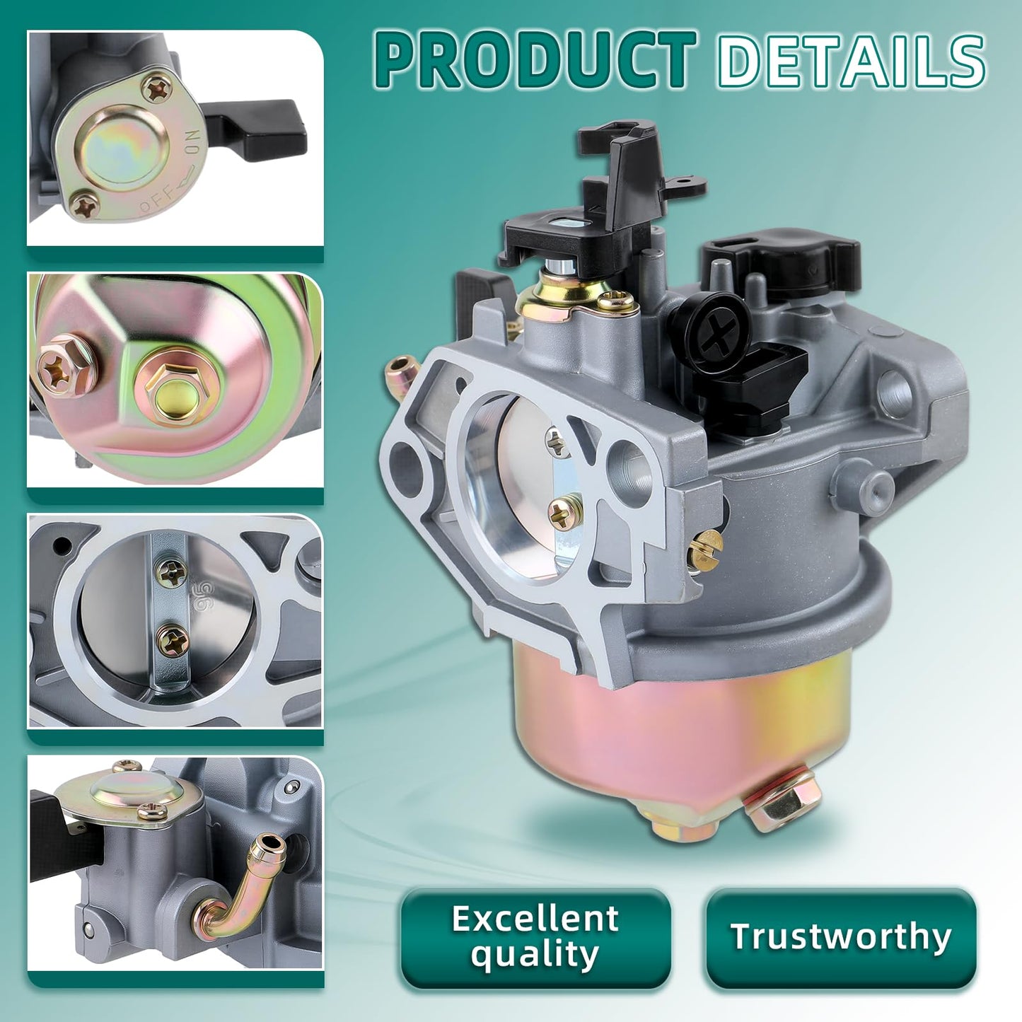 GX390 Carburetor Replacement for Honda GX390 13HP 11HP Engine GX340 13HP Carb with Air Filter Gaskets Tune up kit w/Choke Level Replaces 16100-ZF6-V01 DXPW60605 DXPW60606 DH4240B DXPW4240 DXPW4440