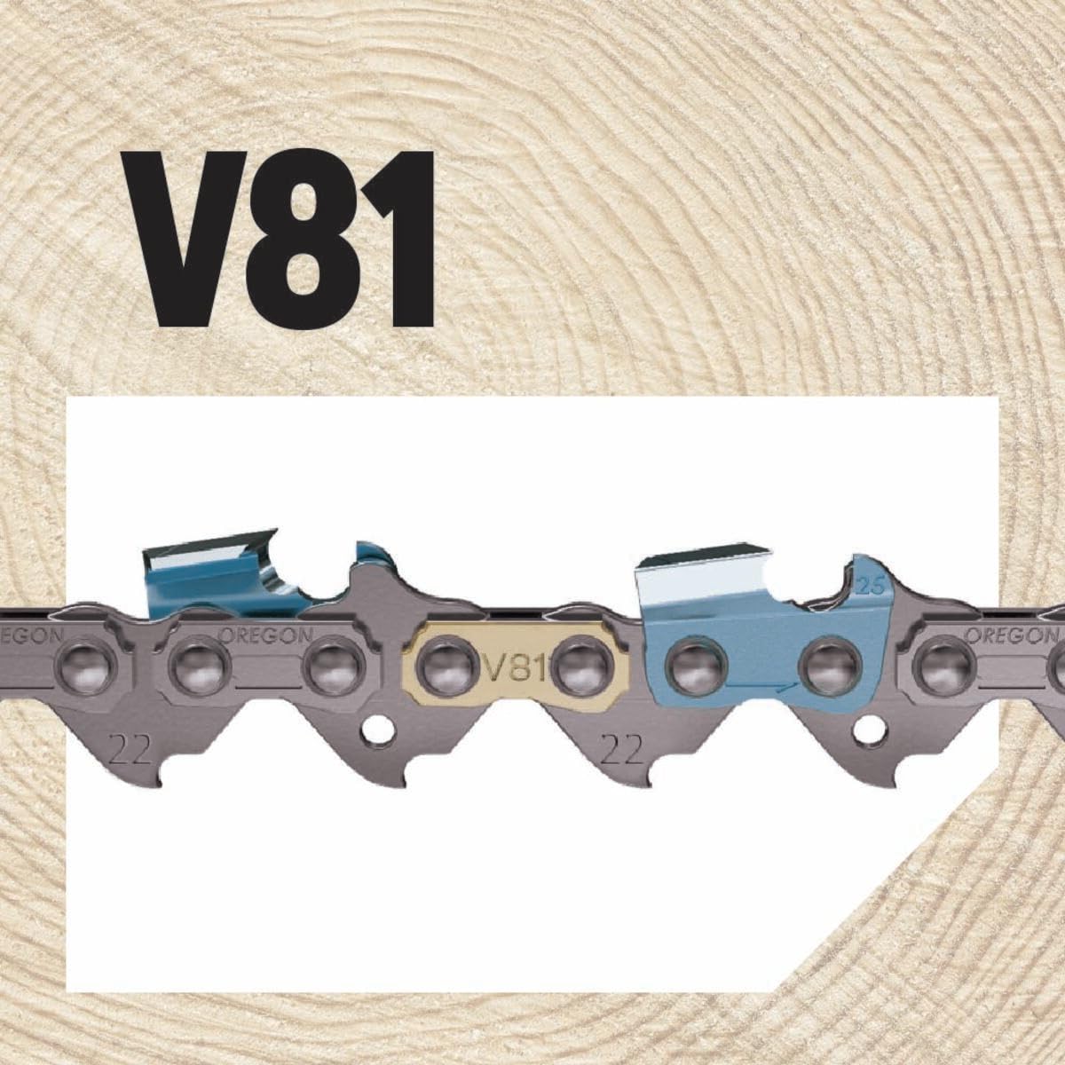Oregon V81 PowerCut Chainsaw Chain for 20-Inch Bar - 81 Drive Links – fits Several Stihl Models and More