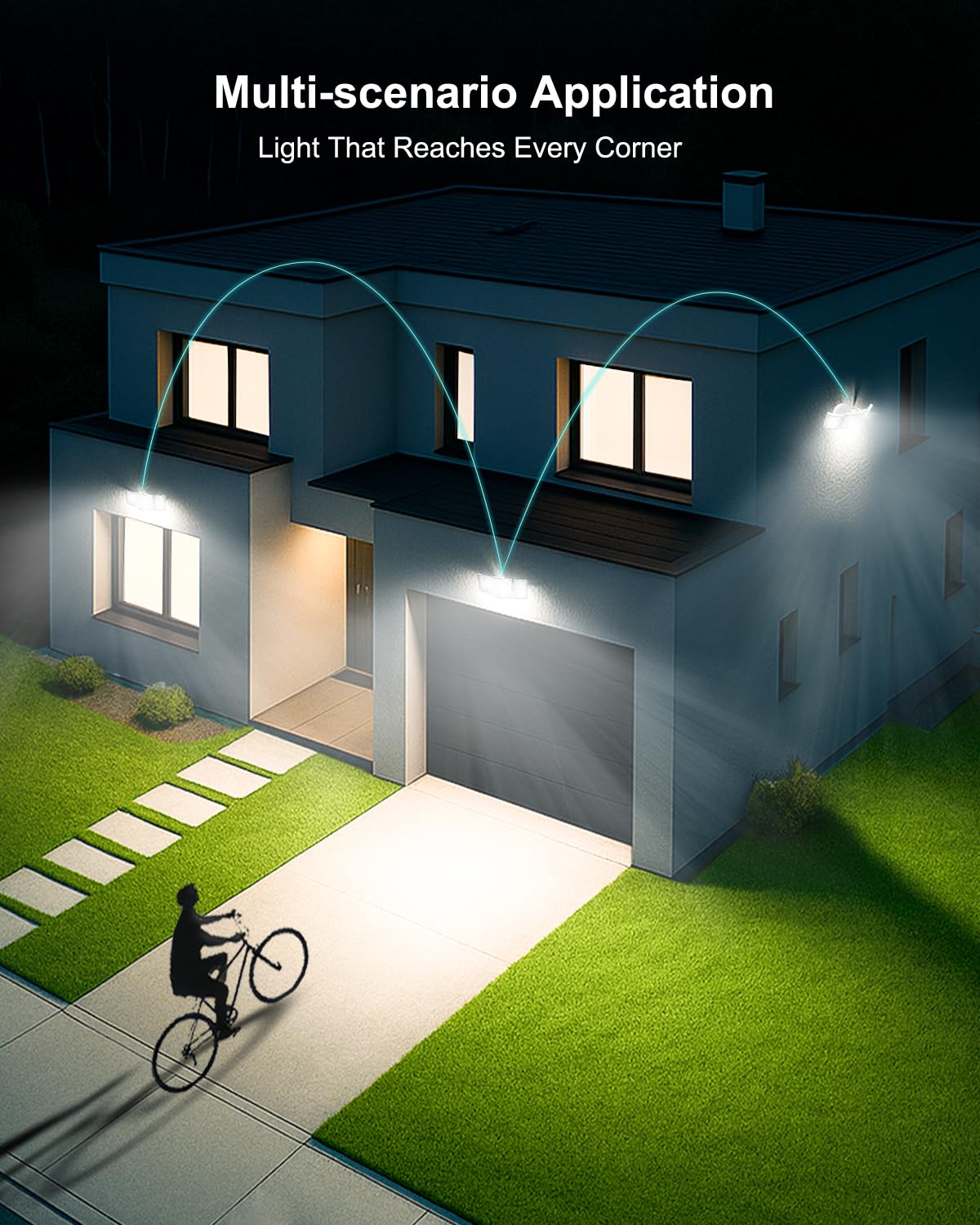 LED Security Lights Motion Sensor,188 LEDs 4200LM Dusk to Dawn Flood Lights Outdoor with 3 Modes Remote Control,IP65 Waterproof Motion Sensor Lights, for Garage,Yard,Porch 1 Pack