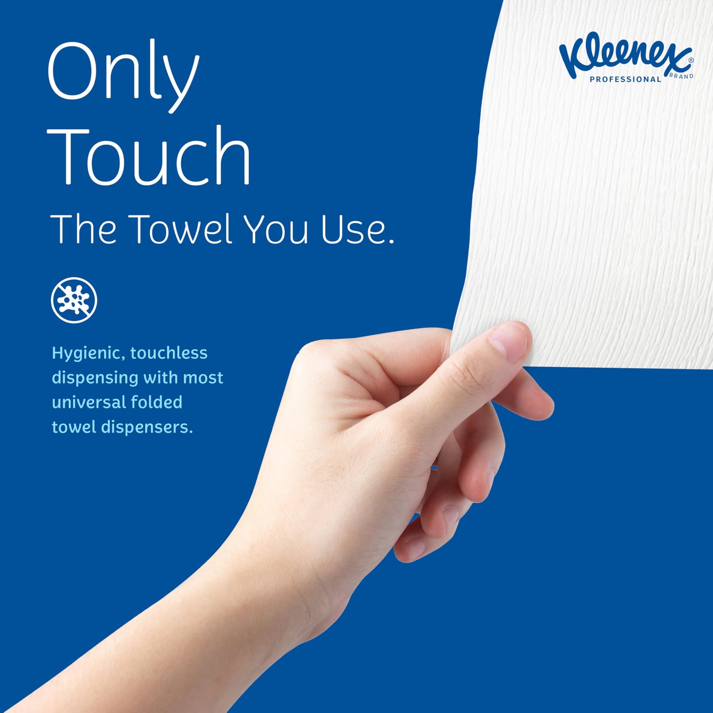 Kleenex Professional Universal Multifold Paper Towels, Bulk (02046), Absorbency Pockets, 9.2" x 9.4" Towel, White (150 Sheets/Pack, 8 Packs/Case, 1,200 Sheet Total)