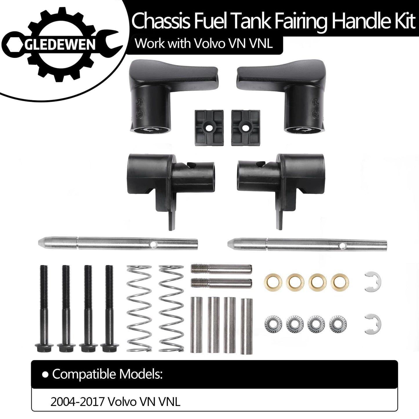 Chassis Fuel Tank Fairing Handle Kit(30 Pcs), Compatible with 2004-2017 Volvo VN VNL | Replaces# 85125440,20745997, 20745996, 20727161, 20727160, 20745991, 20745994, 990929