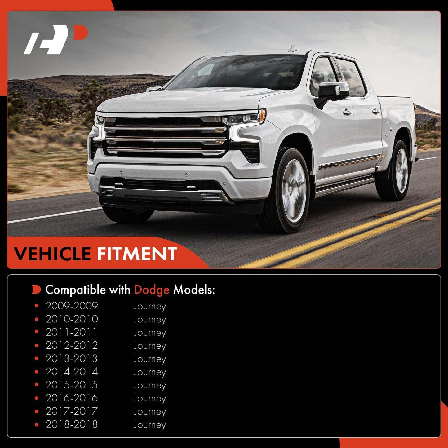 A-Premium Seft of 6, Front Sway Bar Link, Inner & Outer Tie Rod End, Compatible with Dodge Journey 2009-2018