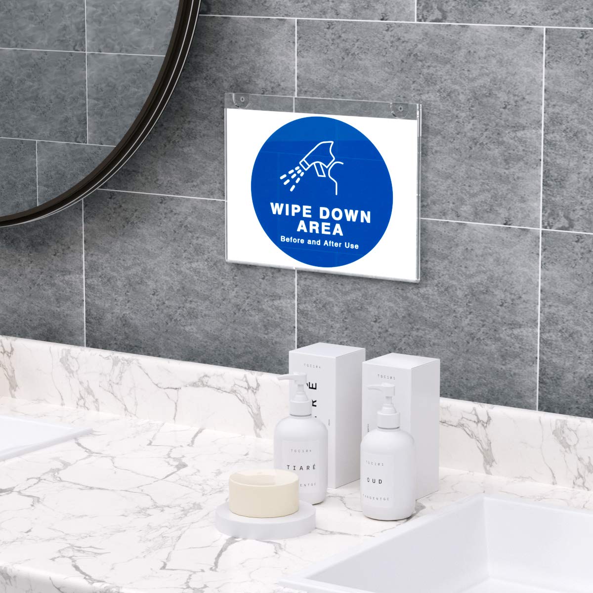 NIUBEE Acrylic Sign Holder 8.5x11 Horizontal,Clear Plastic Picture Frames for Paper, Bonus with 3M Tape and Mounting Screws(10 Pack)