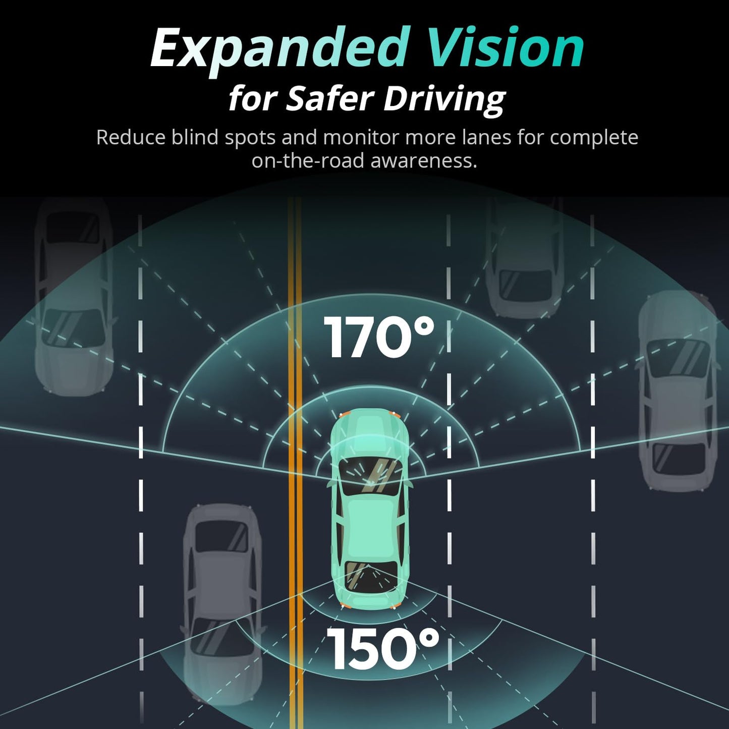 BOTSLAB 4K Dual Dash Cam Front and Rear, STARVIS 2 Sensor, Voice Command, 64GB Card Included, 5GHz WiFi Dash Camera for Cars, Built in GPS, WDR Night Vision, 24H Parking Mode