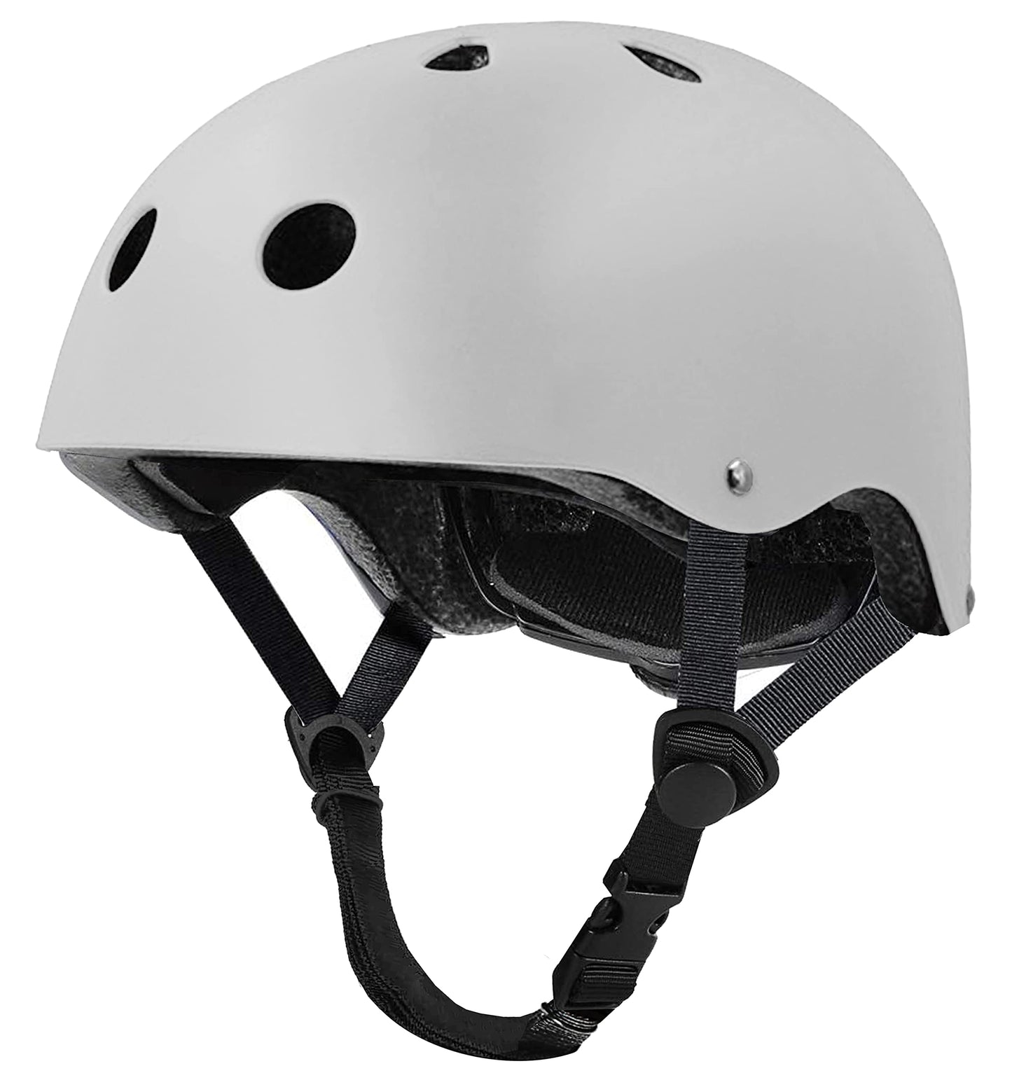 Tourdarson Skateboard Helmet Impact Resistance Ventilation for Youth & Adult (White, Large)