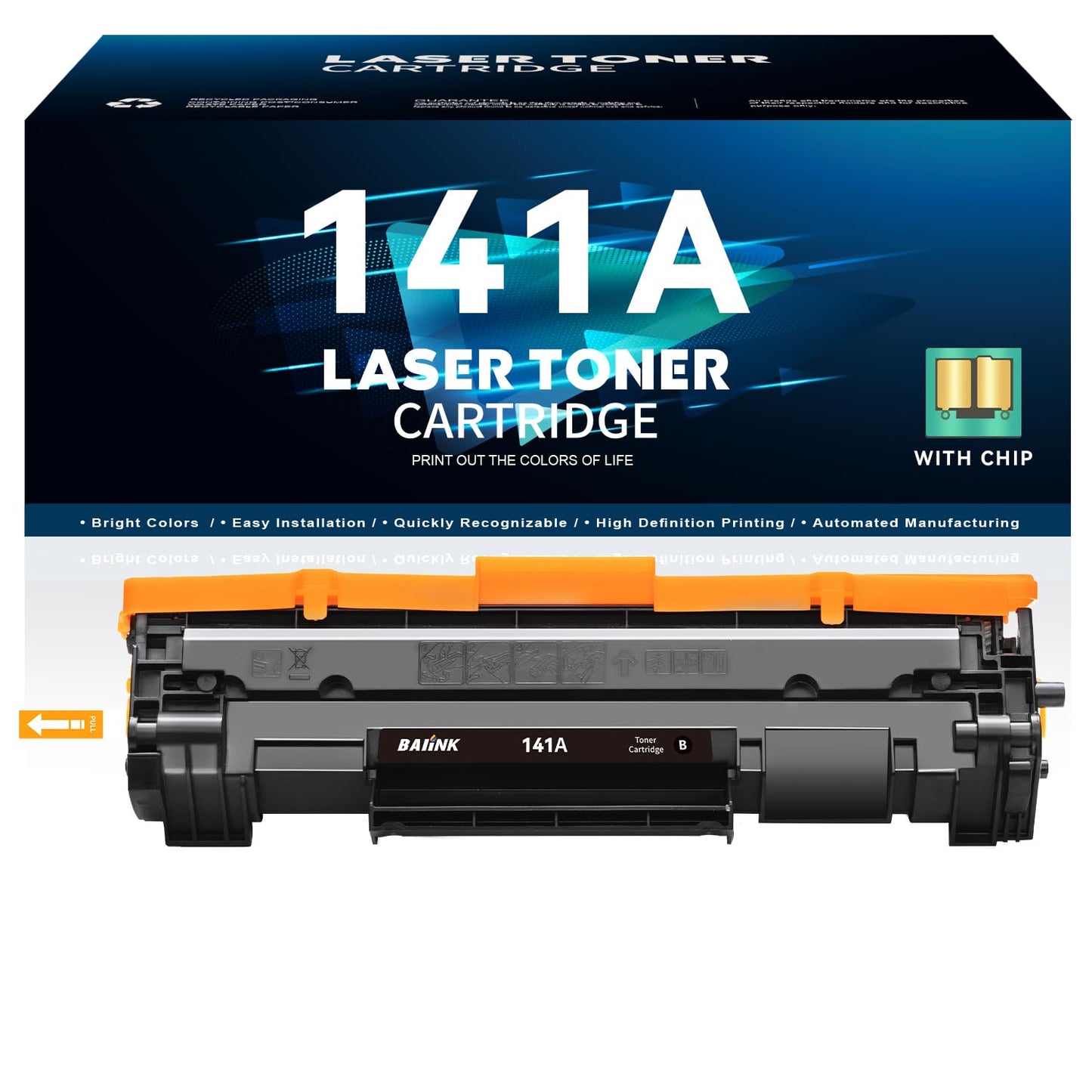 BAIINK 141A Toner Cartridge High Yield (with Chip) Replacement for HP 141A Toner Cartridge for HP Pro M110w MFP M139w M140w Toner (1 Black)