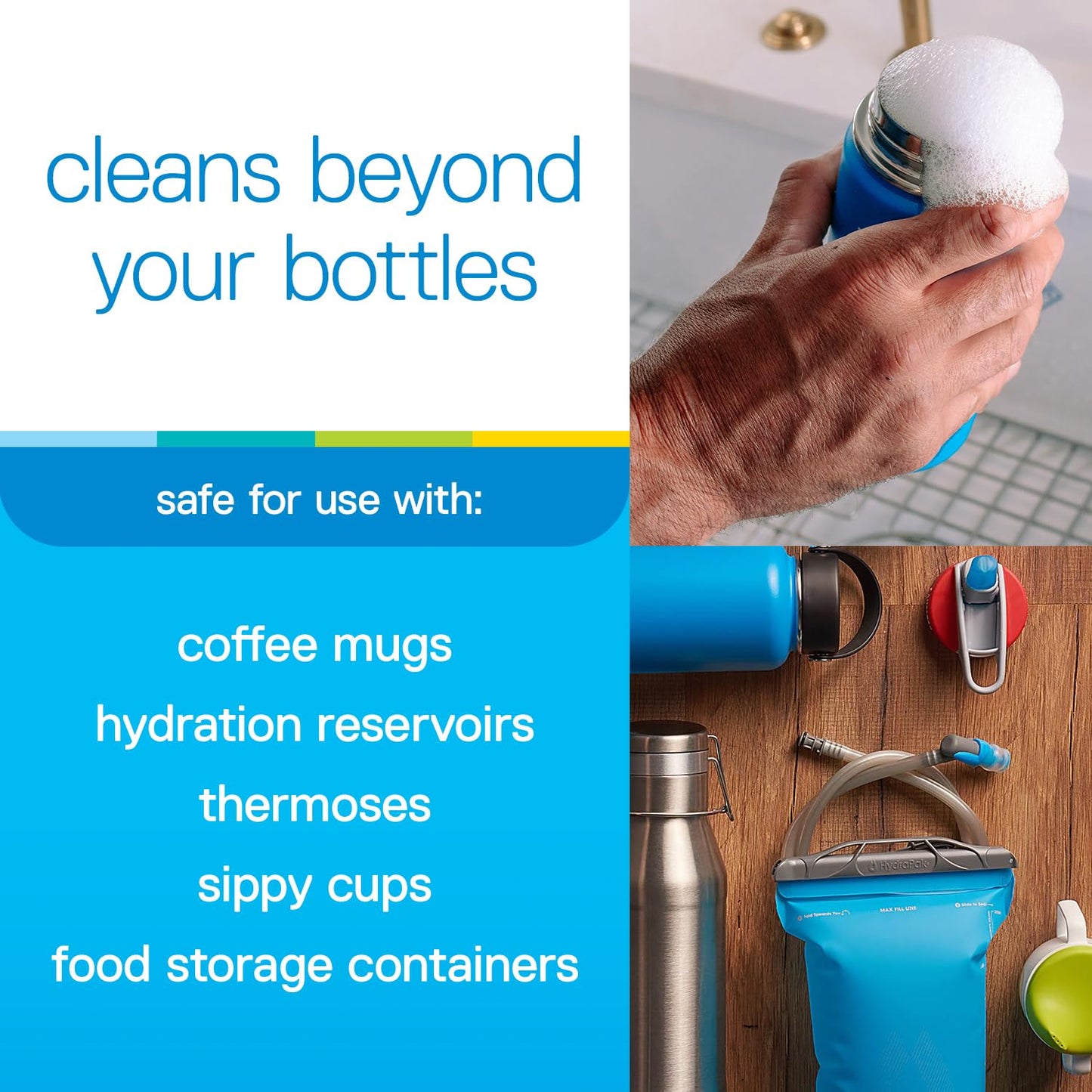 Bottle Bright Bulk Pack (78 Tablets) - All Natural, Biodegradable, Chlorine & Odor Free Water Bottle & Hydration Pack Cleaning Tablets