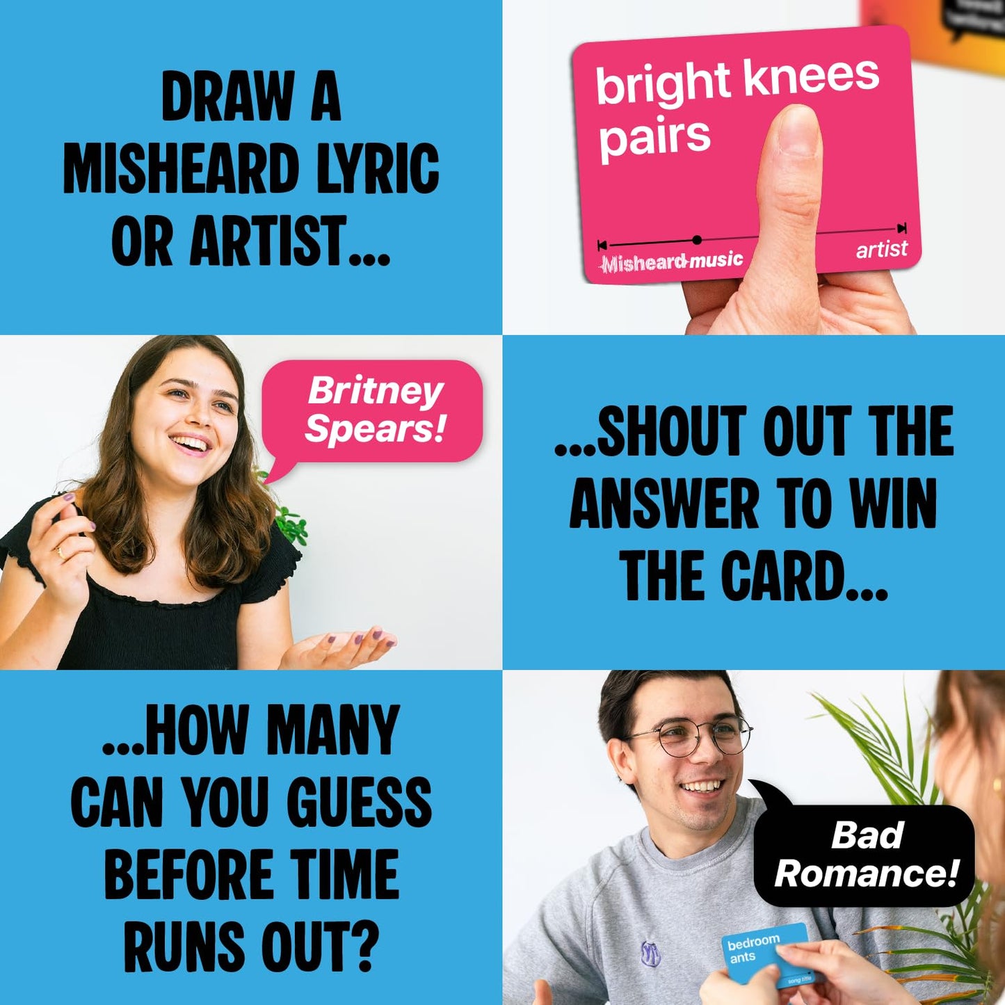 Lucky Egg Misheard Music – Guess The Song or Artist with 500 Lyrical Nonsense Cards – Hilarious Music Games for Adults & Teens – Fun Family Card Games for Karaoke & Party Entertainment
