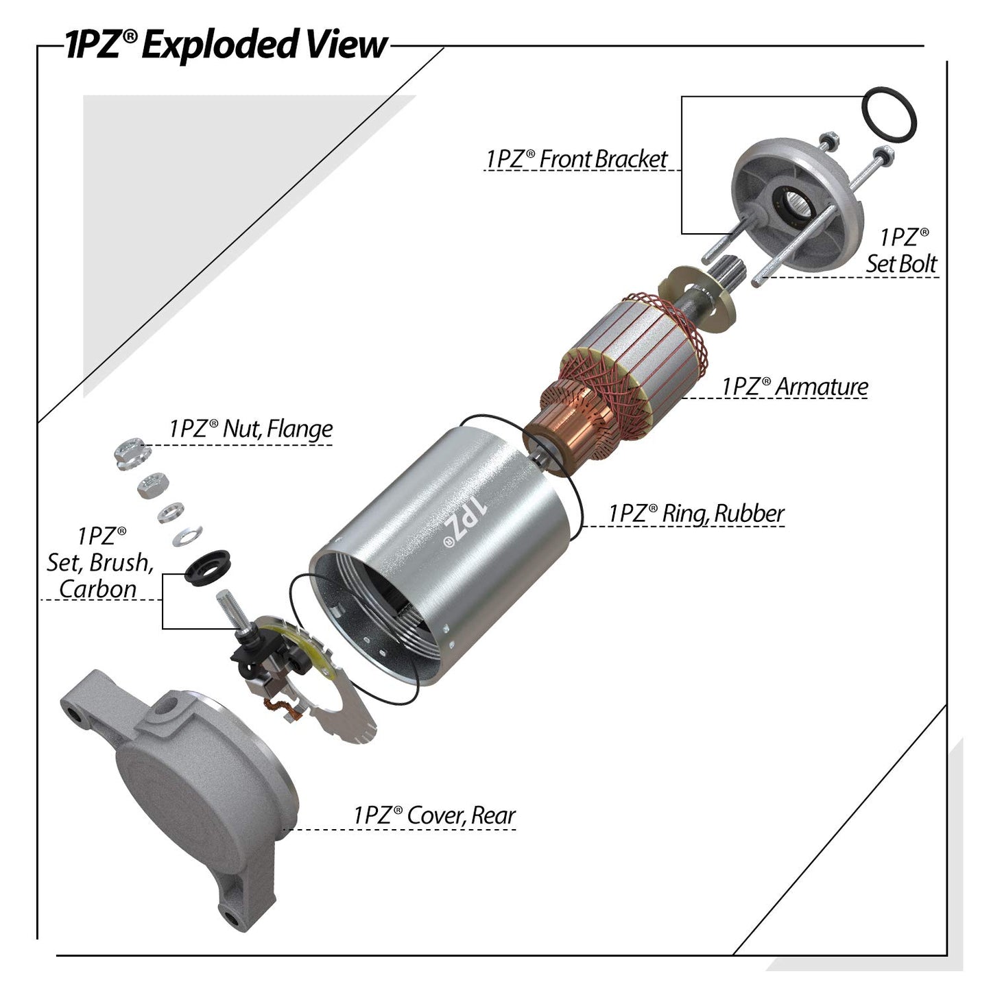 1PZ MS3-Y05 Starter Motor Replacement for Yamaha Raptor 350 Warrior 350 YFM350 Big Bear 350 Kodiak 400 1993-2002 YFM400 Yamaha 350 1987-2013 1YW-81800-50 1UV-81800-50 Olifant