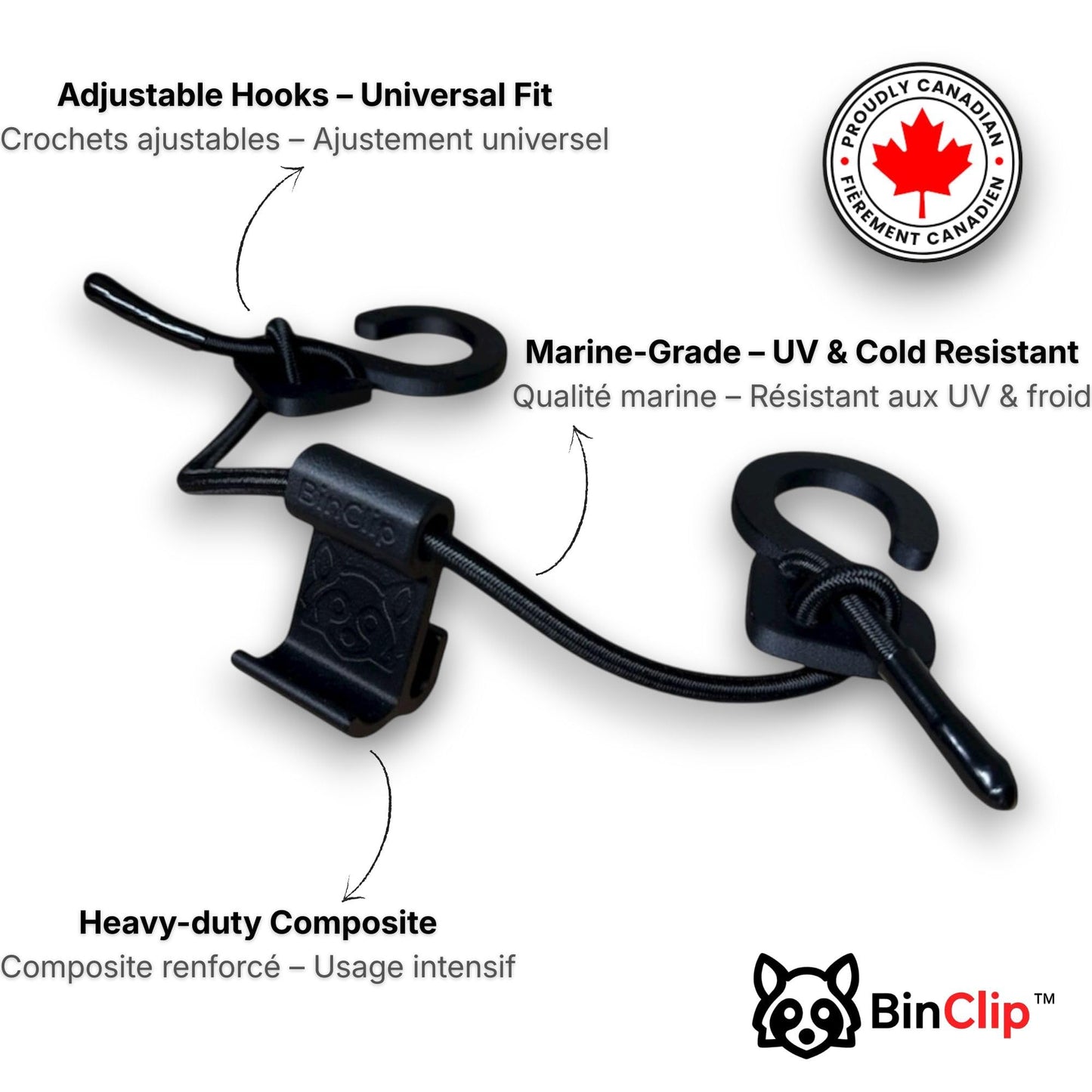 Garbage Bin Lock System – Animal Proof & Wind Resistant | Easy Tool-Free Installation | Fits Outdoor Garbage Cans with Lid Handles