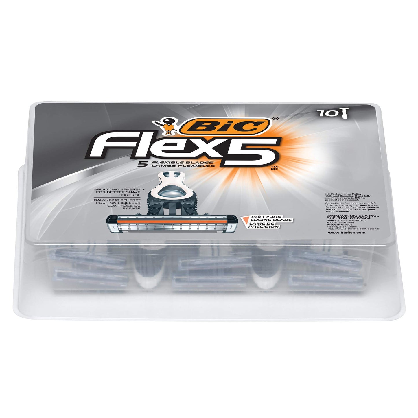 BIC Flex 5 Disposable Men's Razor, 10-Count