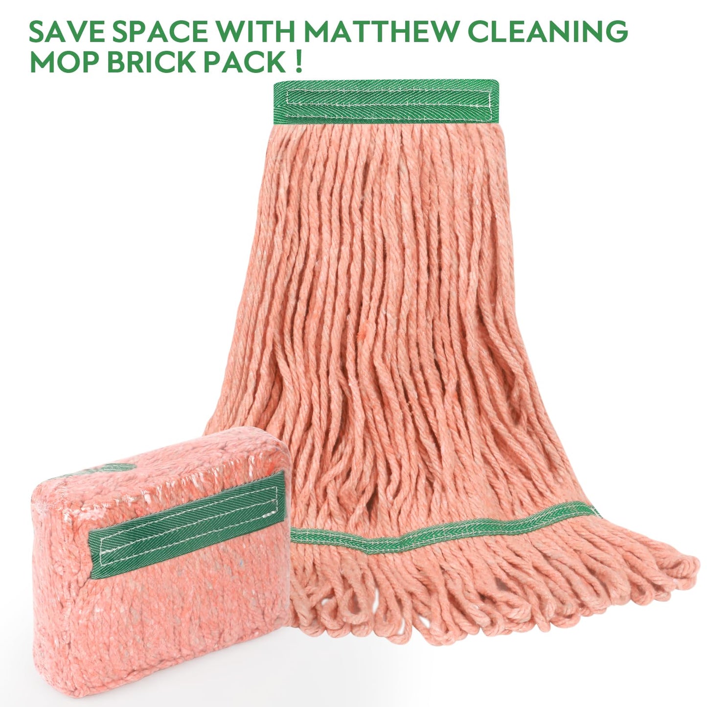 L Luke Supply -Matthew Cleaning Commercial Replacement Heavy Duty Mop Head for General & Floor Cleaning, Indus Blue Cotton Loop End Rope Head Refill