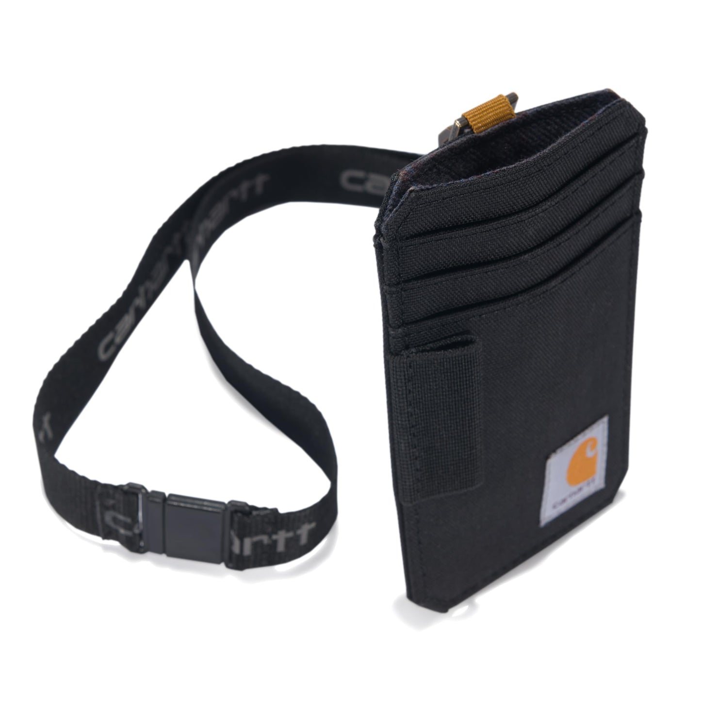 Carhartt Men's B0000247 Nylon Duck ID Holder and Lanyard, Nylon Duck (Black), One Size