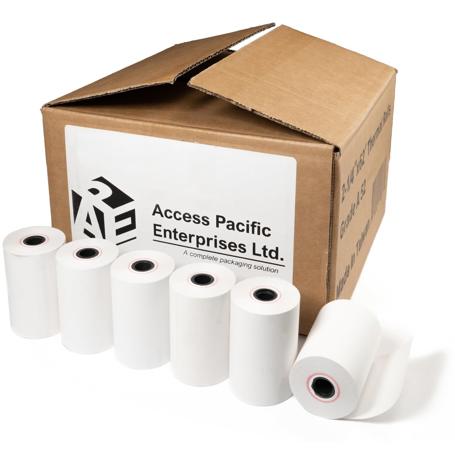 Mira Pak Longer Thermal Paper Rolls for Credit/Debit Card Terminals - Convenient Box of 50, 2-1/4" x 62 ft, Universal Fit, Won't Smudge or Fade, Perfect for Receipts and Invoices