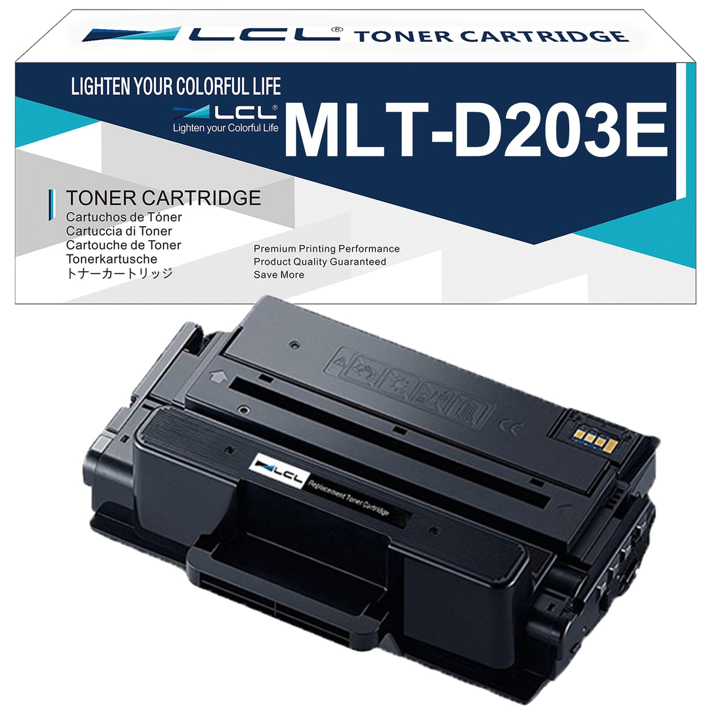 LCL Compatible Toner Cartridge for Samsung MLT-D203E 10000 Pages (1-Pack, Black) for Samsung ProXpress SL-M3820 M3820ND M3820DW M4020ND M3870FD M3870FW M4070FR M4072 M4072FD M4070FX