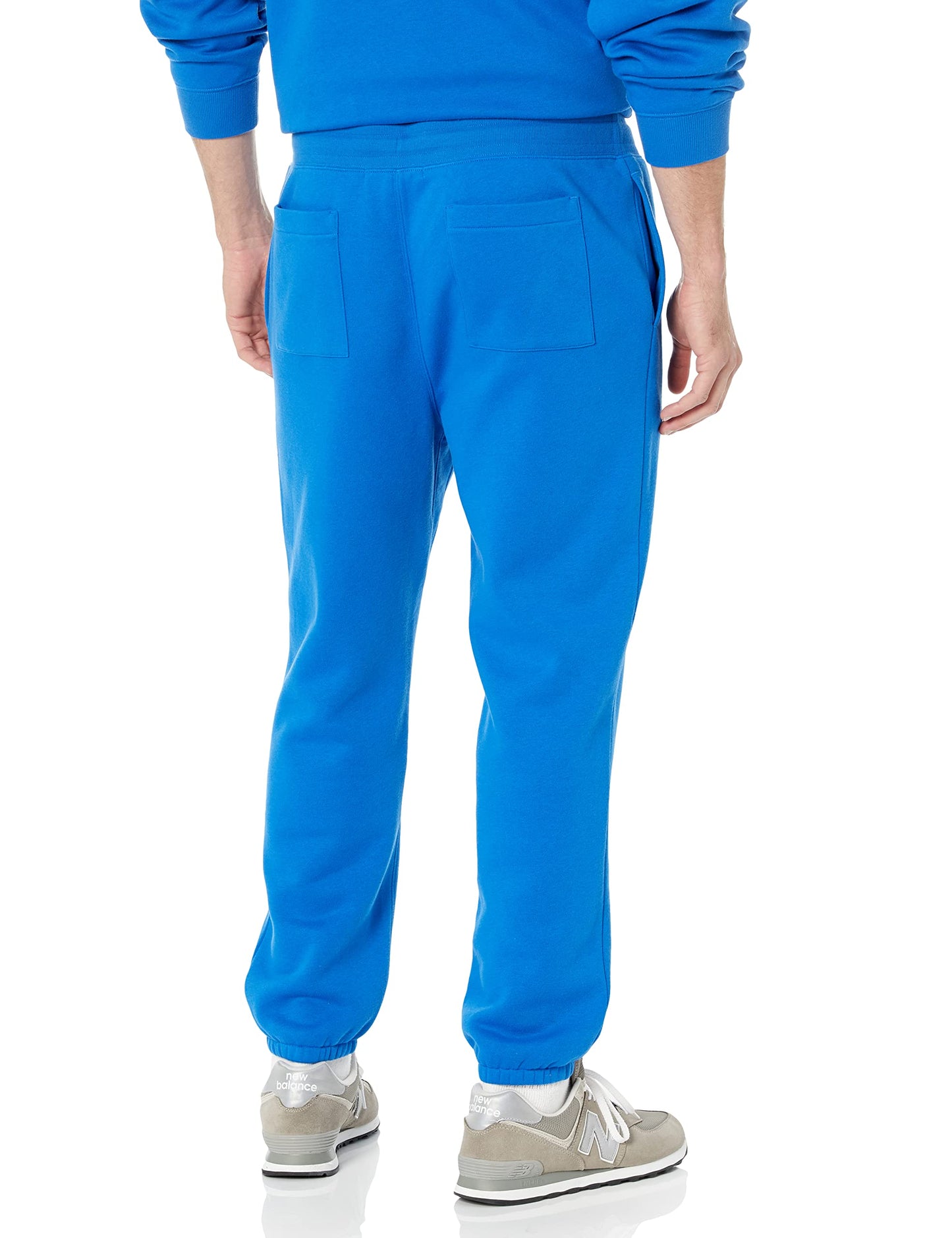 Amazon Essentials Men's Relaxed-Fit Closed-Bottom Sweatpants (Available in Big & Tall), Bright Blue, X-Small