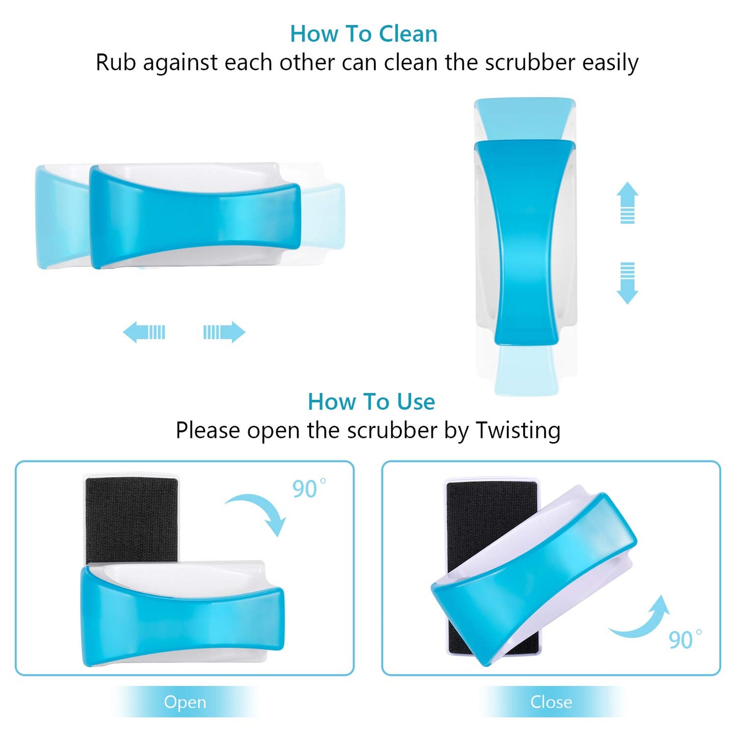 NEPTONION Magnetic Aquarium Fish Tank Glass Algae scrapers Glass Cleaner Scrubber Clean Brush [Floating,Scratch-Free,Non-Slip,magnetizing]