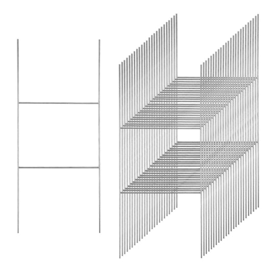 25pcs Yard Sign Stakes, 16.5x7 Inch H Frame Wire Stakes Yard Sign Heavy Duty Metal for Billboards Metal Signage Holders