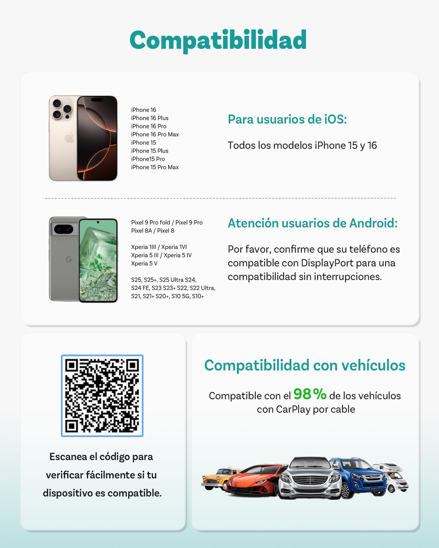 Ottocast Mirror Touch Wireless CarPlay Adapter - Bi-Directional Phone Mirroring & Dual Mode for Factory Wired CarPlay - Seamless iPhone & Android Integration