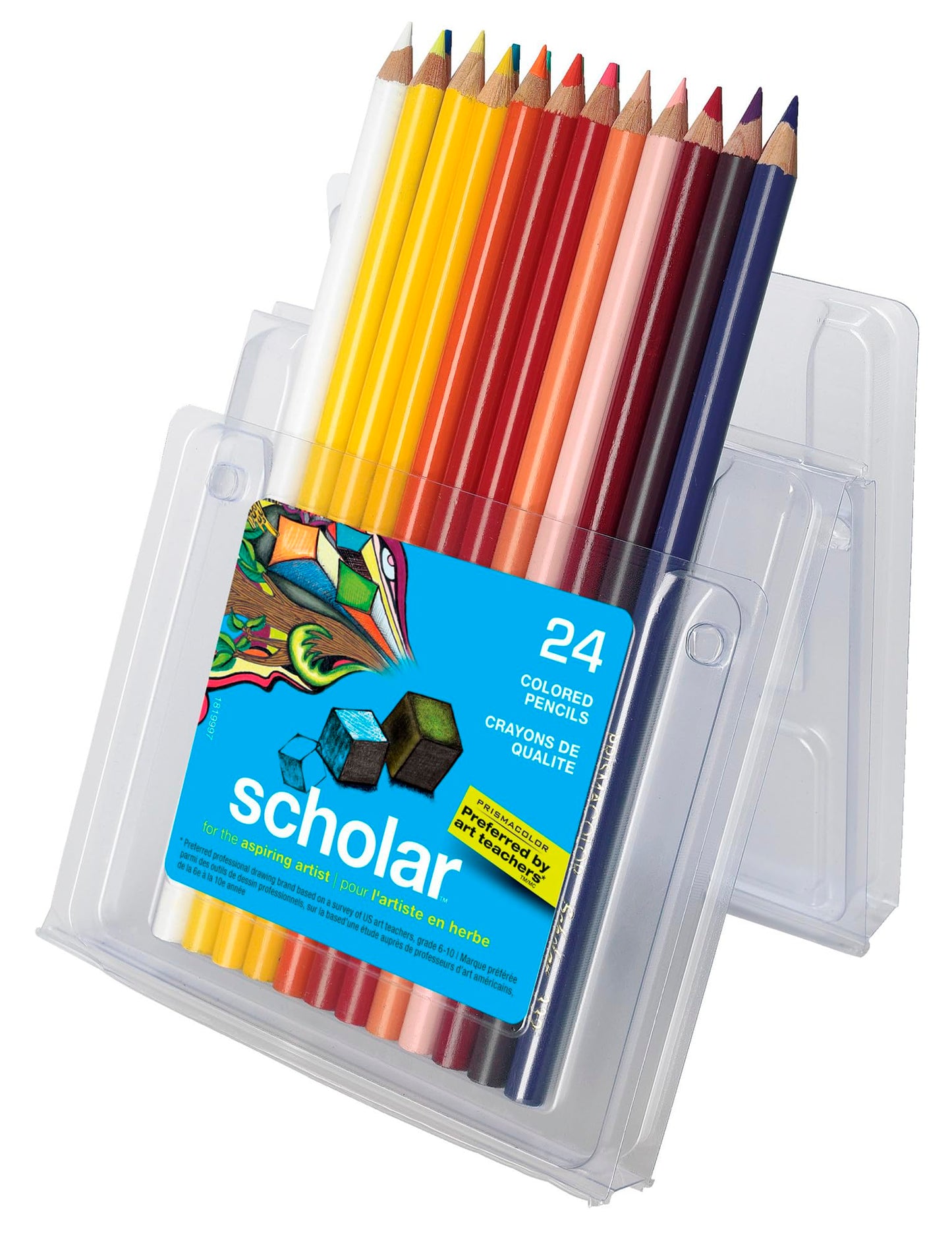 Prismacolor Scholar Coloured Pencils, Assorted Colours, 24 Count