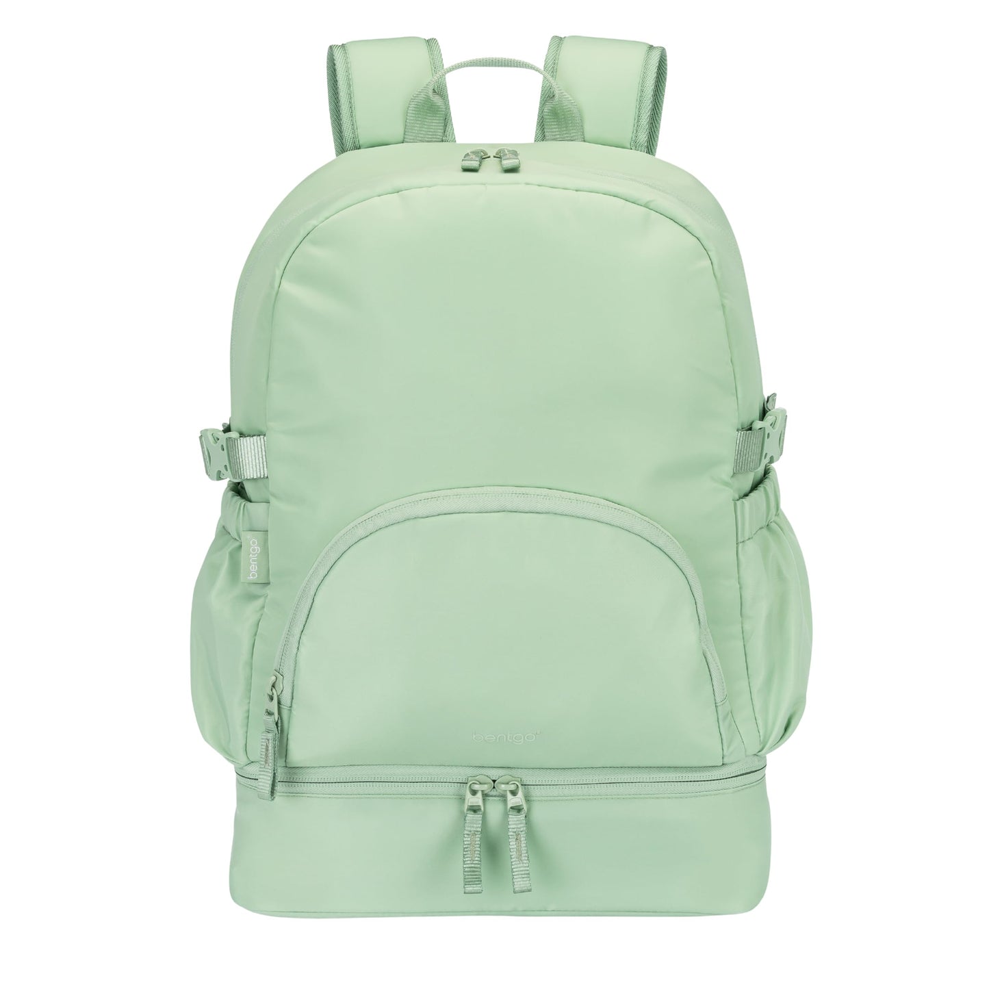 Bentgo® 2-in-1 Adult Backpack & Insulated Lunch Bag – Lightweight, Water-Resistant Travel Backpack with 9 Compartments, Laptop Sleeve & Trolley Sleeve for Work & Everyday Use (Clay Green)
