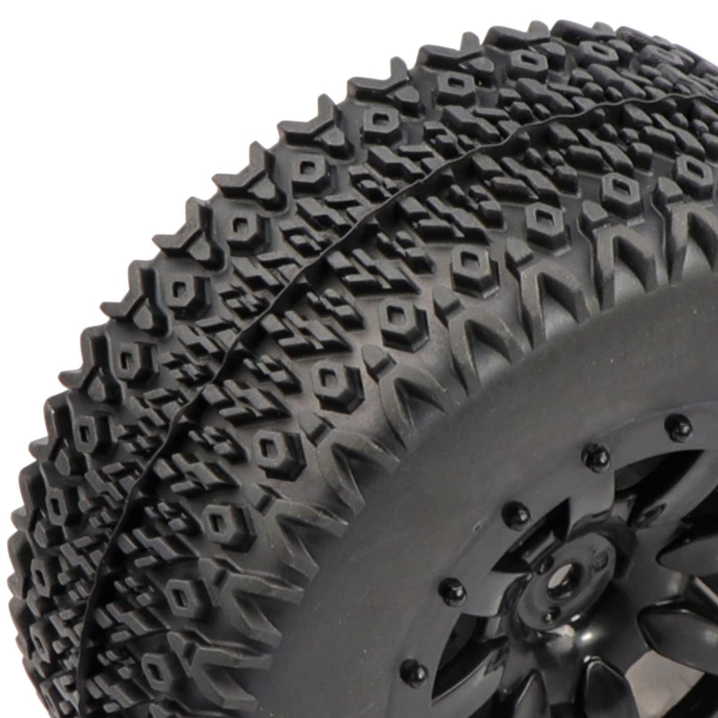 Acekeeps 4-Pack 12mm Hex RC SC Truck Tires Mounted Wheels for 1/10 Traxxas Slash Losi Tenacity HSP Redcat SC Truck