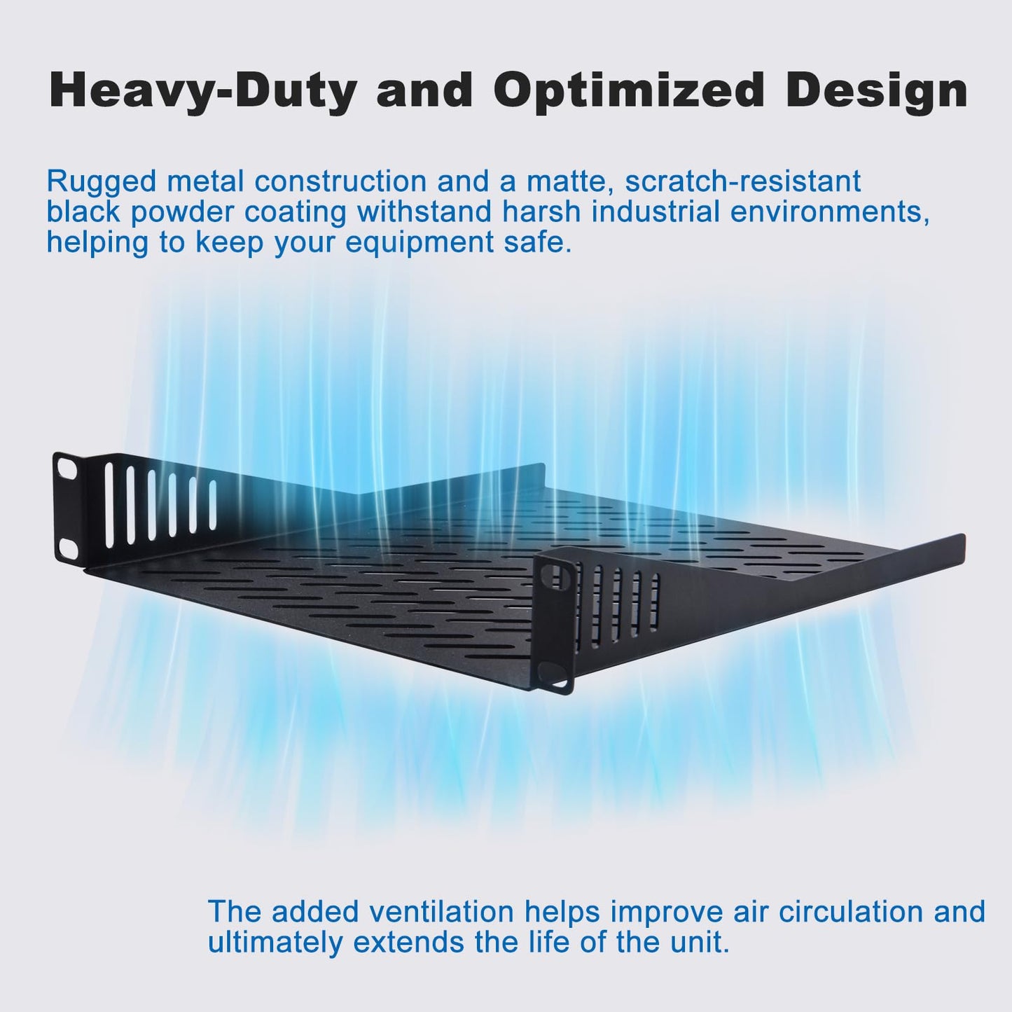GeeekPi 10 inch 1U Rack Shelf, 10.23inch Depth, 1U Server Rack Shelf Vented Rack Mount Cantilever Tray for DeskPi Rackmate T2/T0 Plus/T1 Plus/TL1 Network Cabinet