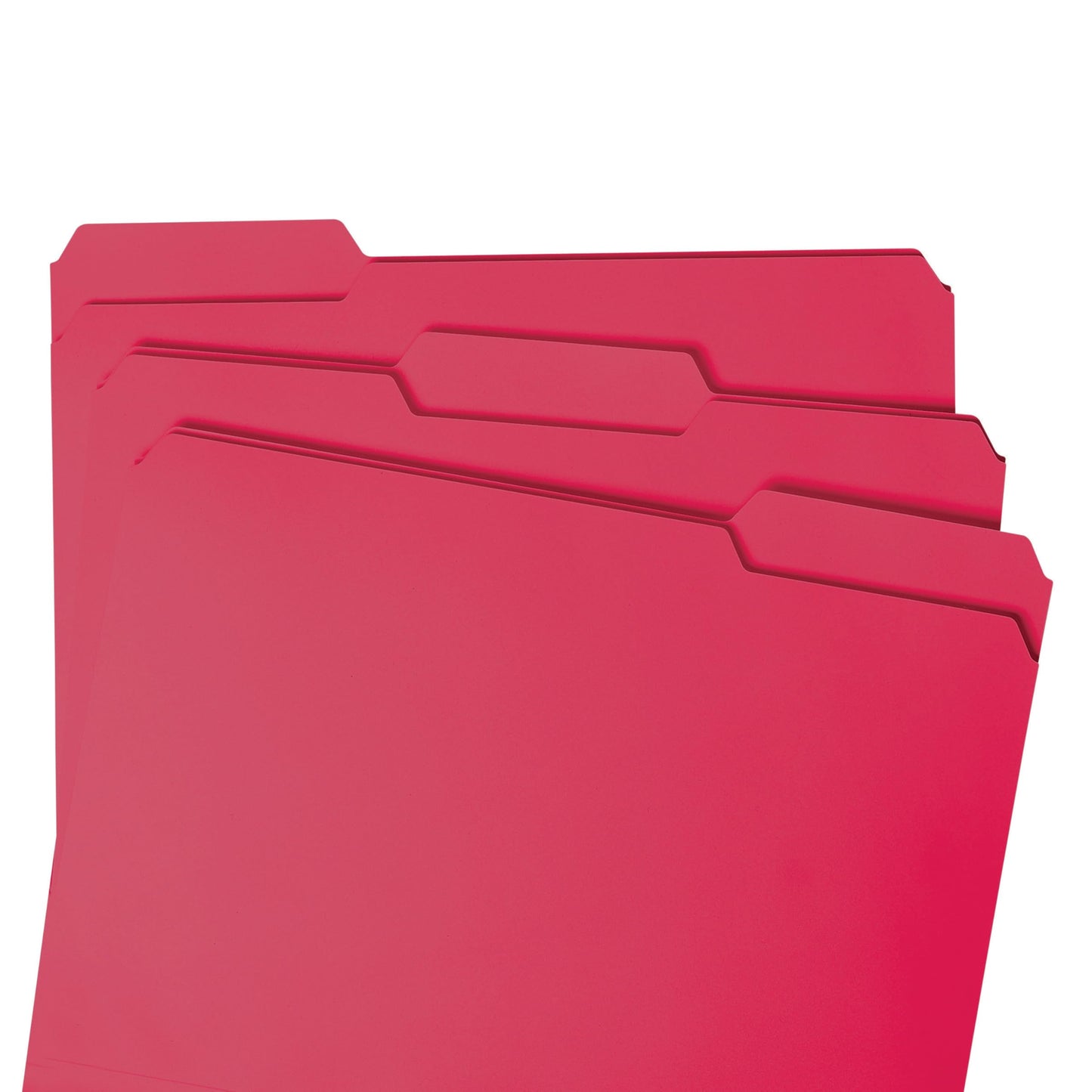 Smead Standard File Folders, 100 Count, Red, 1/3-Cut Tabs, Letter Size (12743)