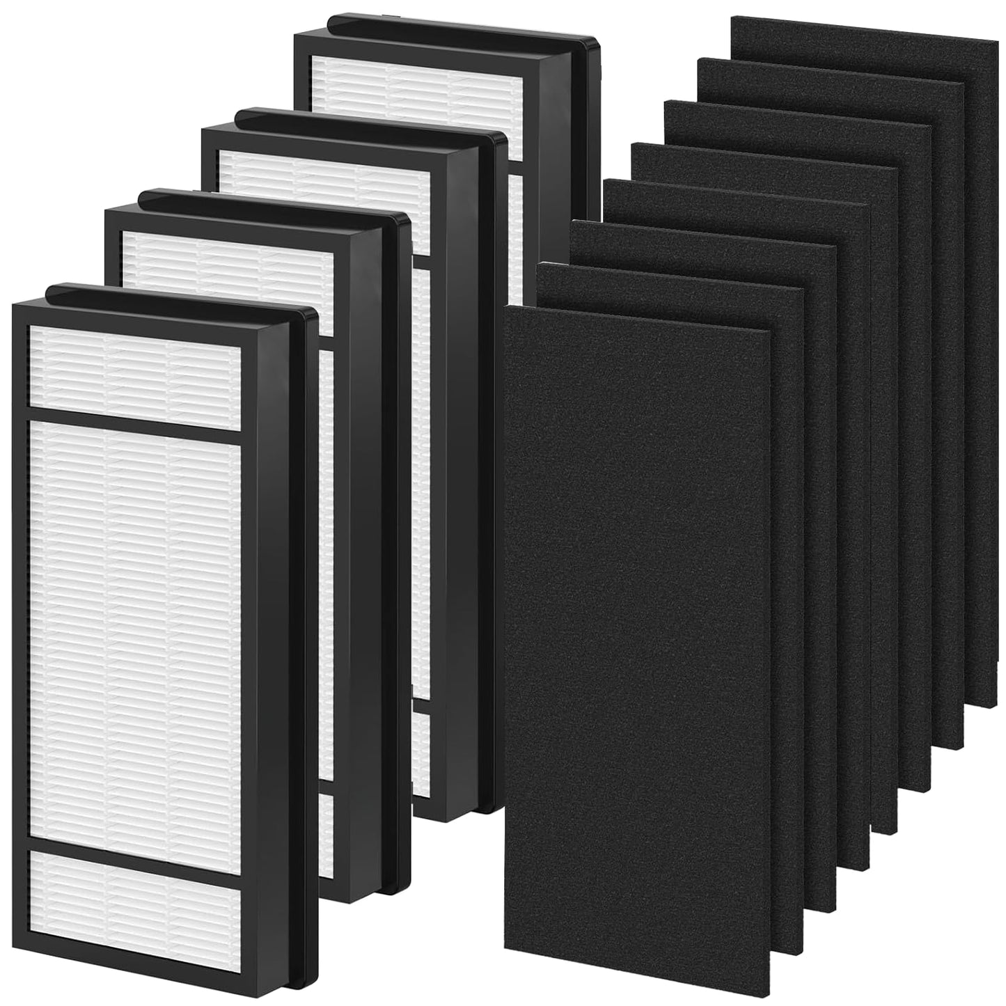 4 True HEPA Replacement Filter H & 8 Carbon Pre Filter B HRF-H1 HRF-H2 Compatible with Honeywell H, HPA050, HPA150, HPA160, HPA060, HHT055, HHT155 Air Purifier