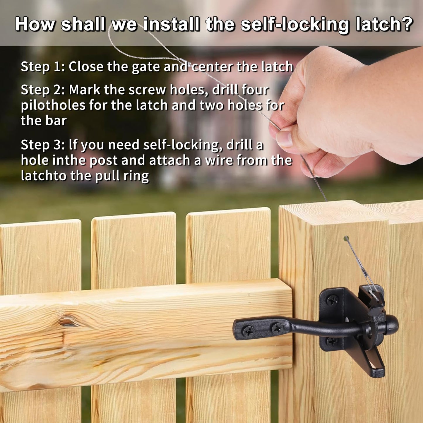 Cartilage 1 Set Anti Sag Gate Corner Brace Frame Kit,Heavy Duty Gate Corner Brace Bracket with Self-Locking Gate Latch,Frame Hardware Kit for Wooden Gate Fences,Shed Doors,Corral Gates,Wood Windows