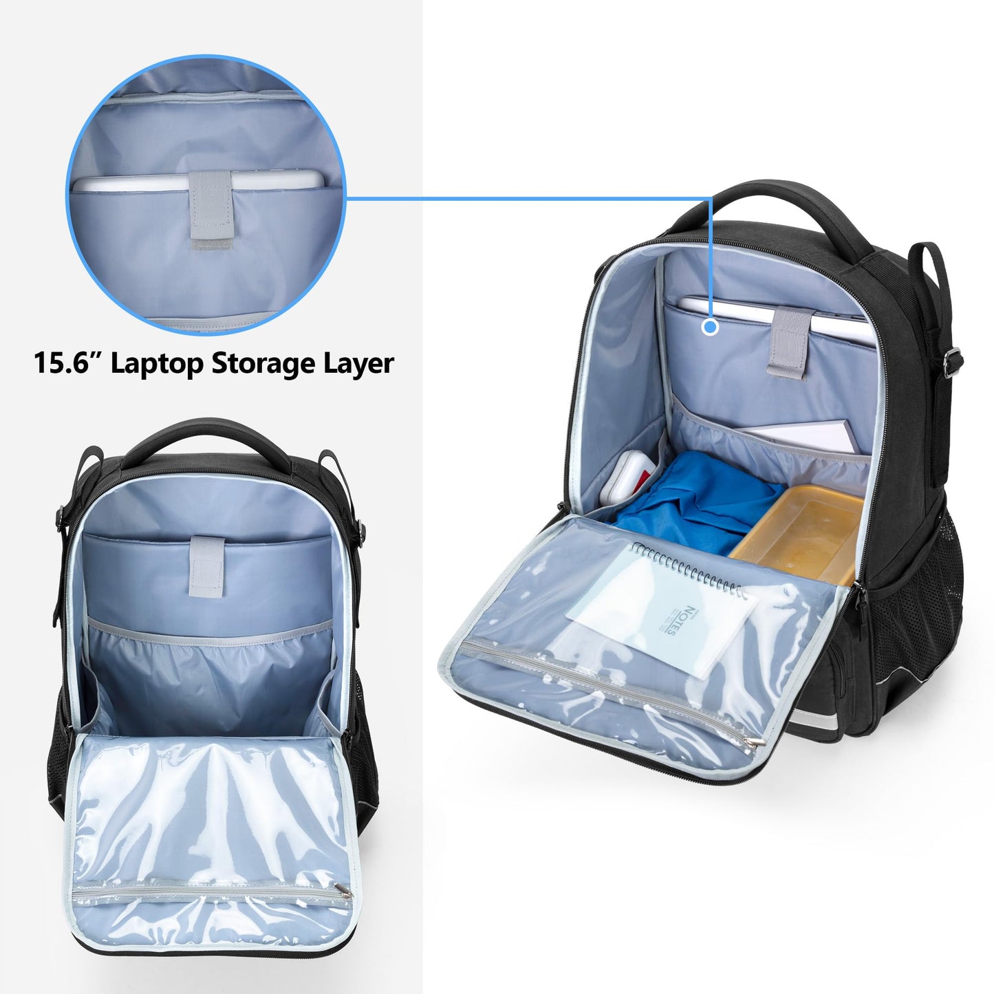 SAMDEW Travel Wheelchair Bag, Wheelchair Backpack to Hang on Back with Cup Holder, Wheel Chair Accessories Backpack for Adult & Senior, with Thermal Insulation Pocket for Medicine Storage, Bag Only